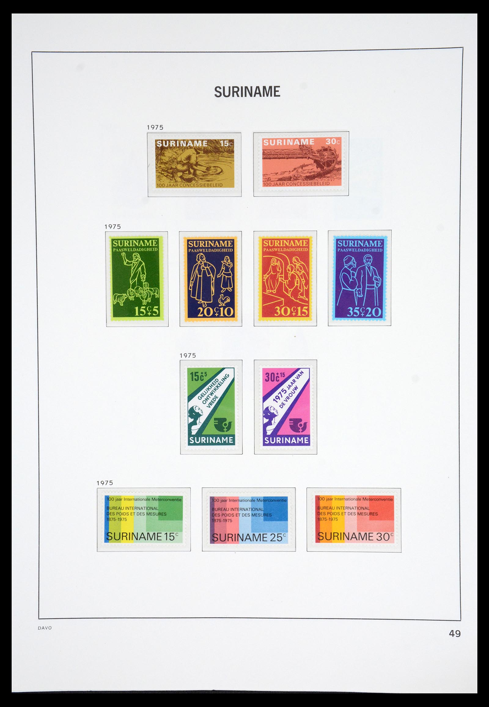 36833 052 - Postzegelverzameling 36833 Suriname 1873-1975.