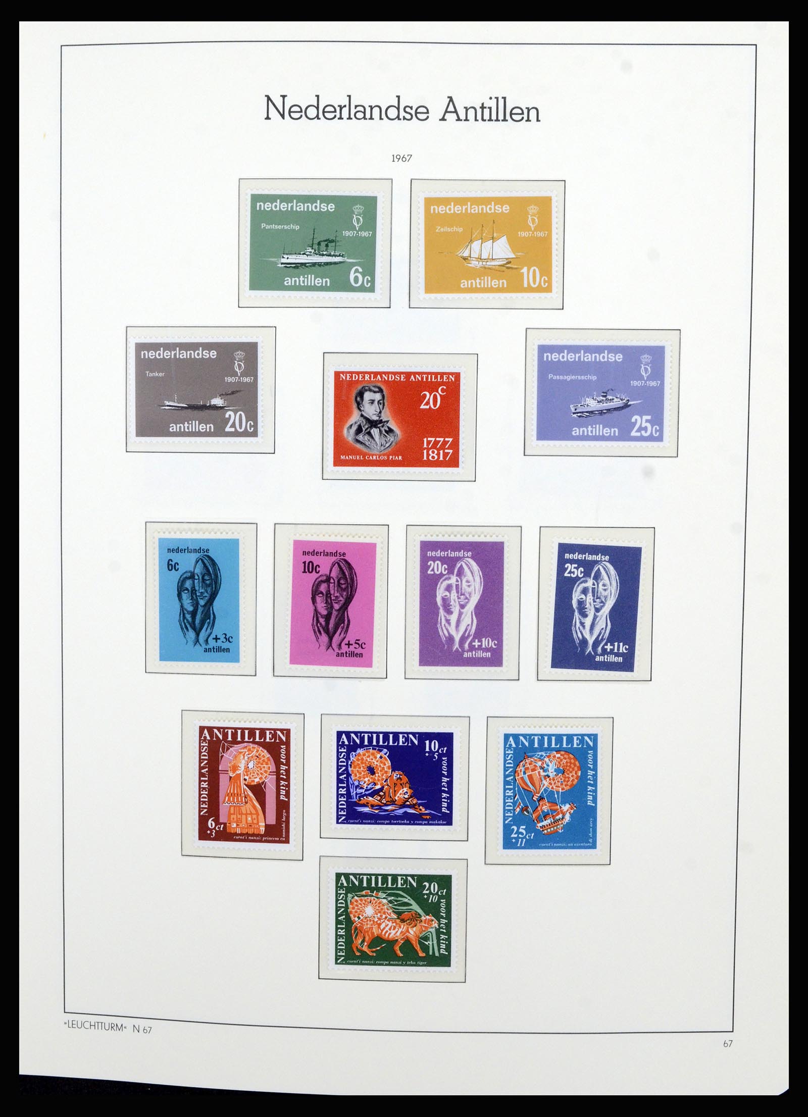 36834 040 - Postzegelverzameling 36834 Curaçao en Nederlandse Antillen 1873-2009.