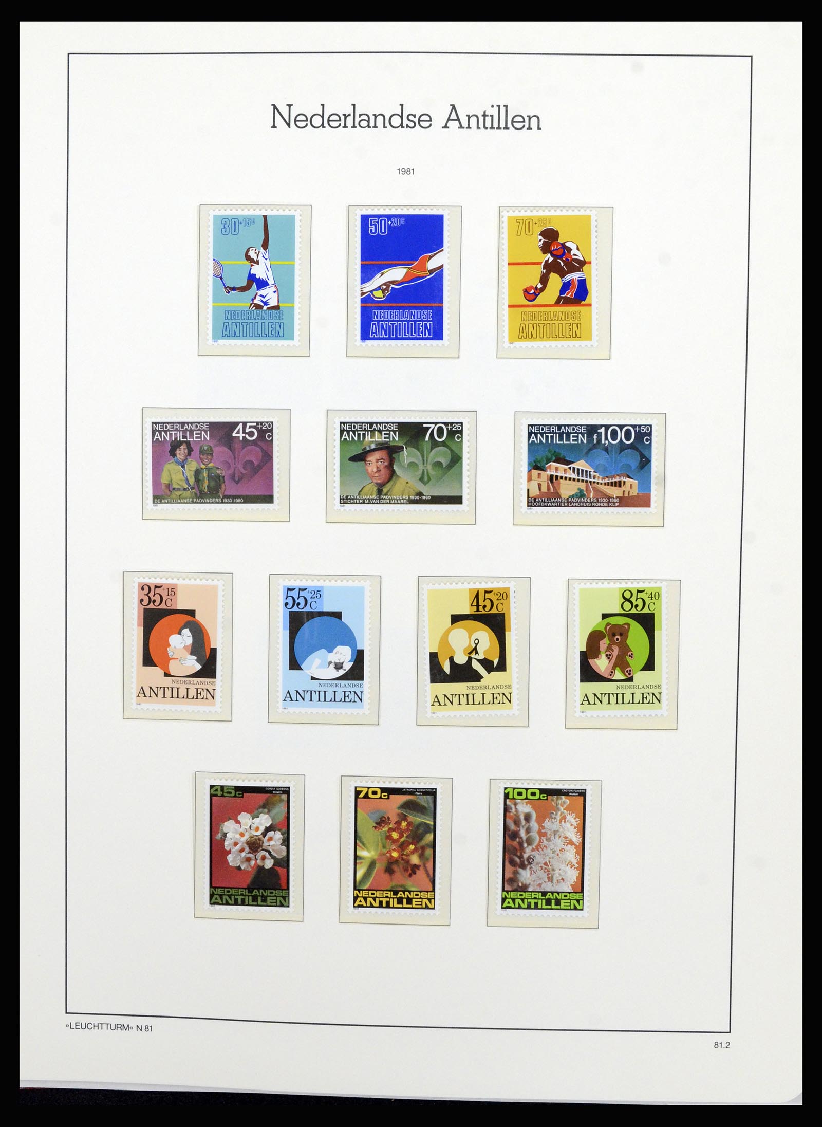 36834 076 - Postzegelverzameling 36834 Curaçao en Nederlandse Antillen 1873-2009.