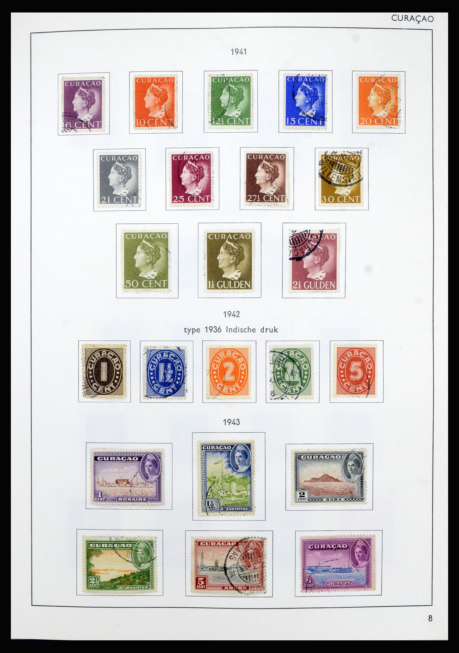 36835 008 - Postzegelverzameling 36835 Curaçao en Nederlandse Antillen 1873-1990.