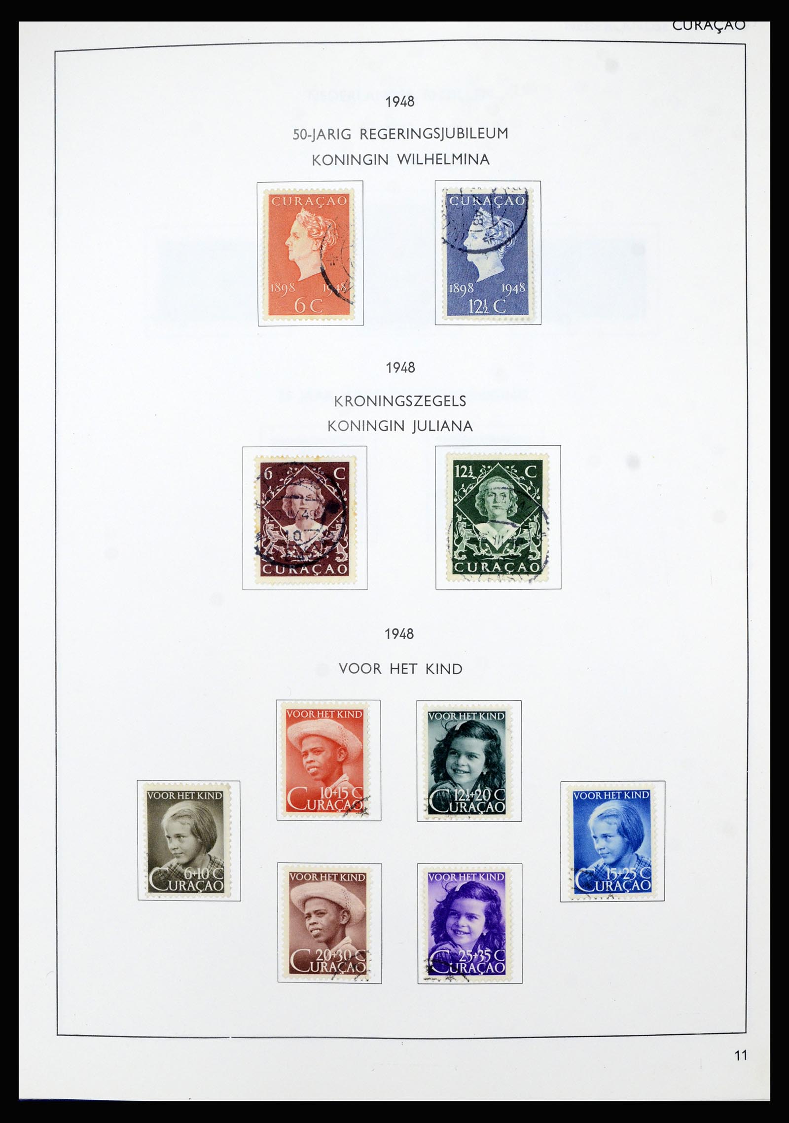 36835 011 - Postzegelverzameling 36835 Curaçao en Nederlandse Antillen 1873-1990.