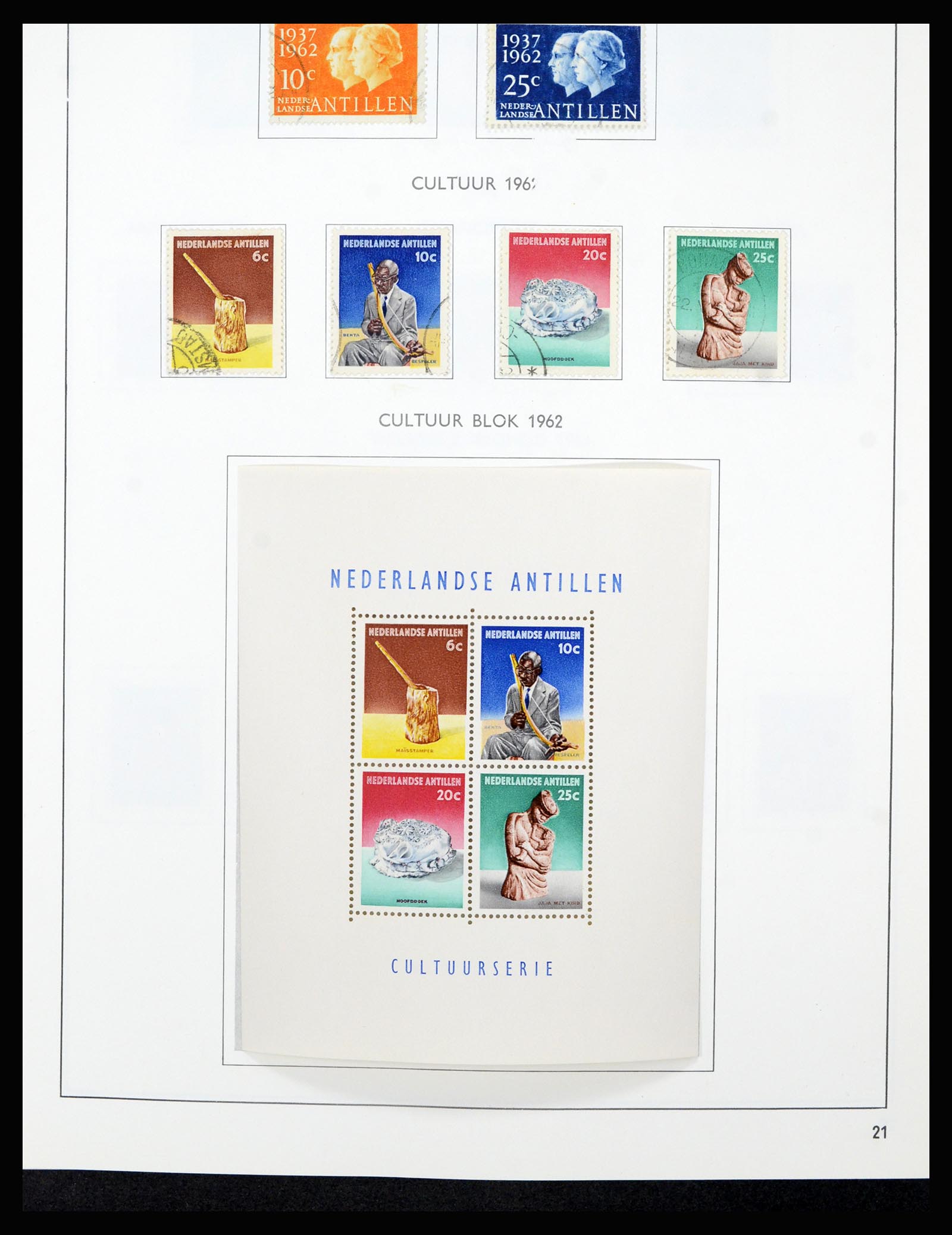 36835 032 - Postzegelverzameling 36835 Curaçao en Nederlandse Antillen 1873-1990.