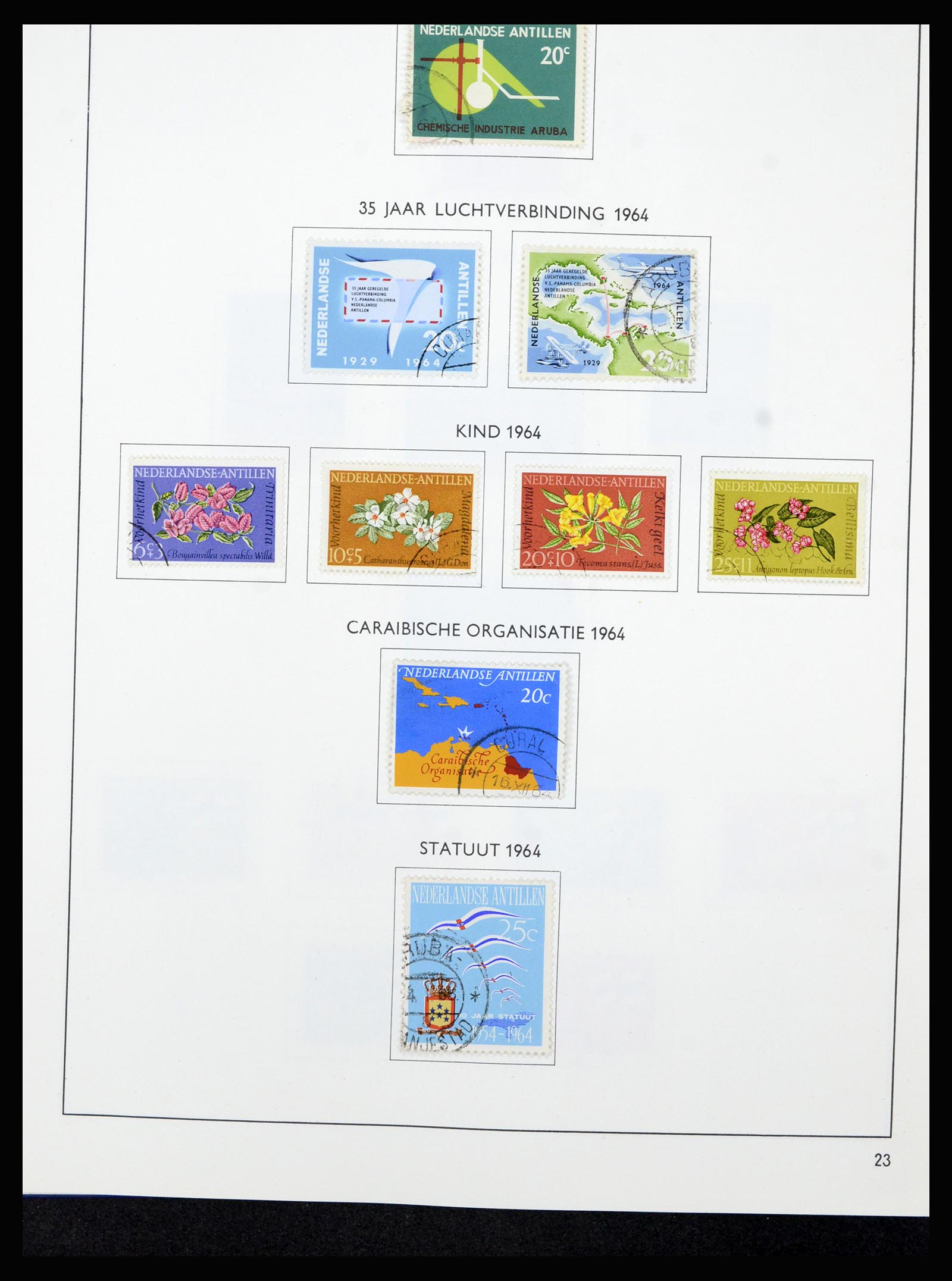 36835 034 - Postzegelverzameling 36835 Curaçao en Nederlandse Antillen 1873-1990.