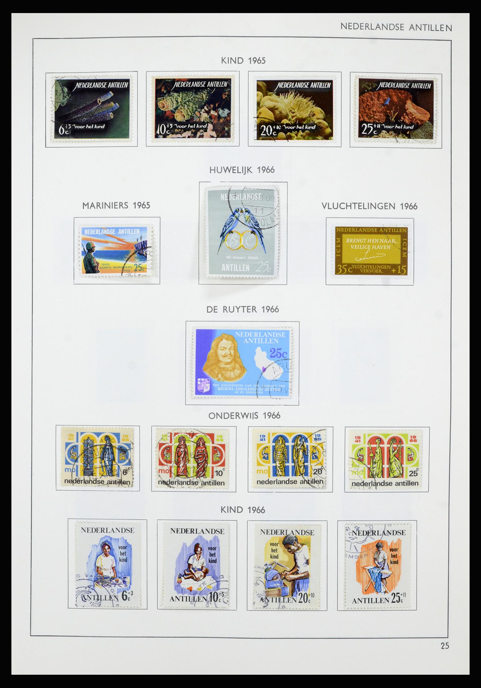 36835 036 - Postzegelverzameling 36835 Curaçao en Nederlandse Antillen 1873-1990.