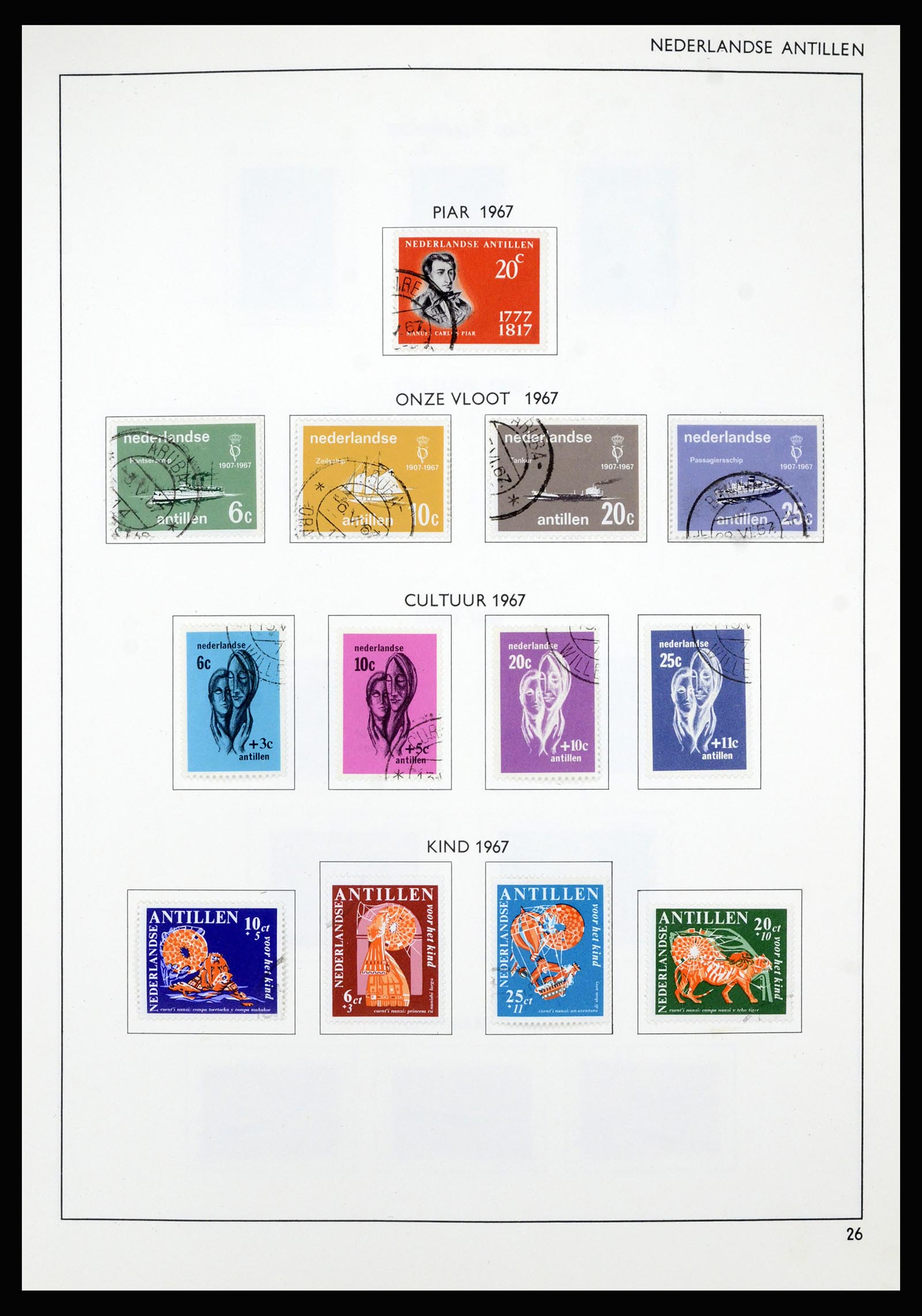 36835 037 - Postzegelverzameling 36835 Curaçao en Nederlandse Antillen 1873-1990.
