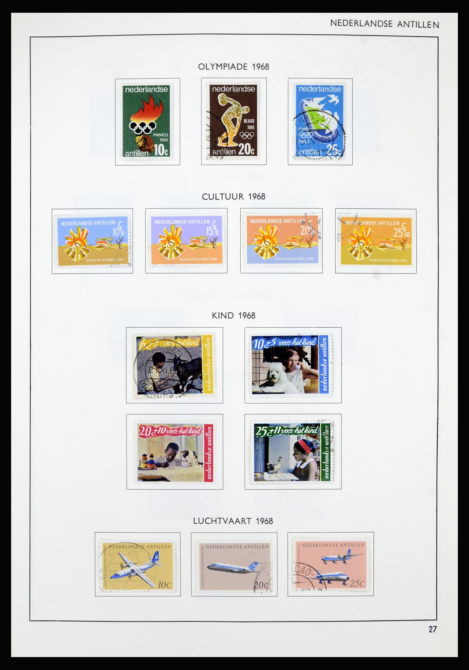 36835 038 - Postzegelverzameling 36835 Curaçao en Nederlandse Antillen 1873-1990.