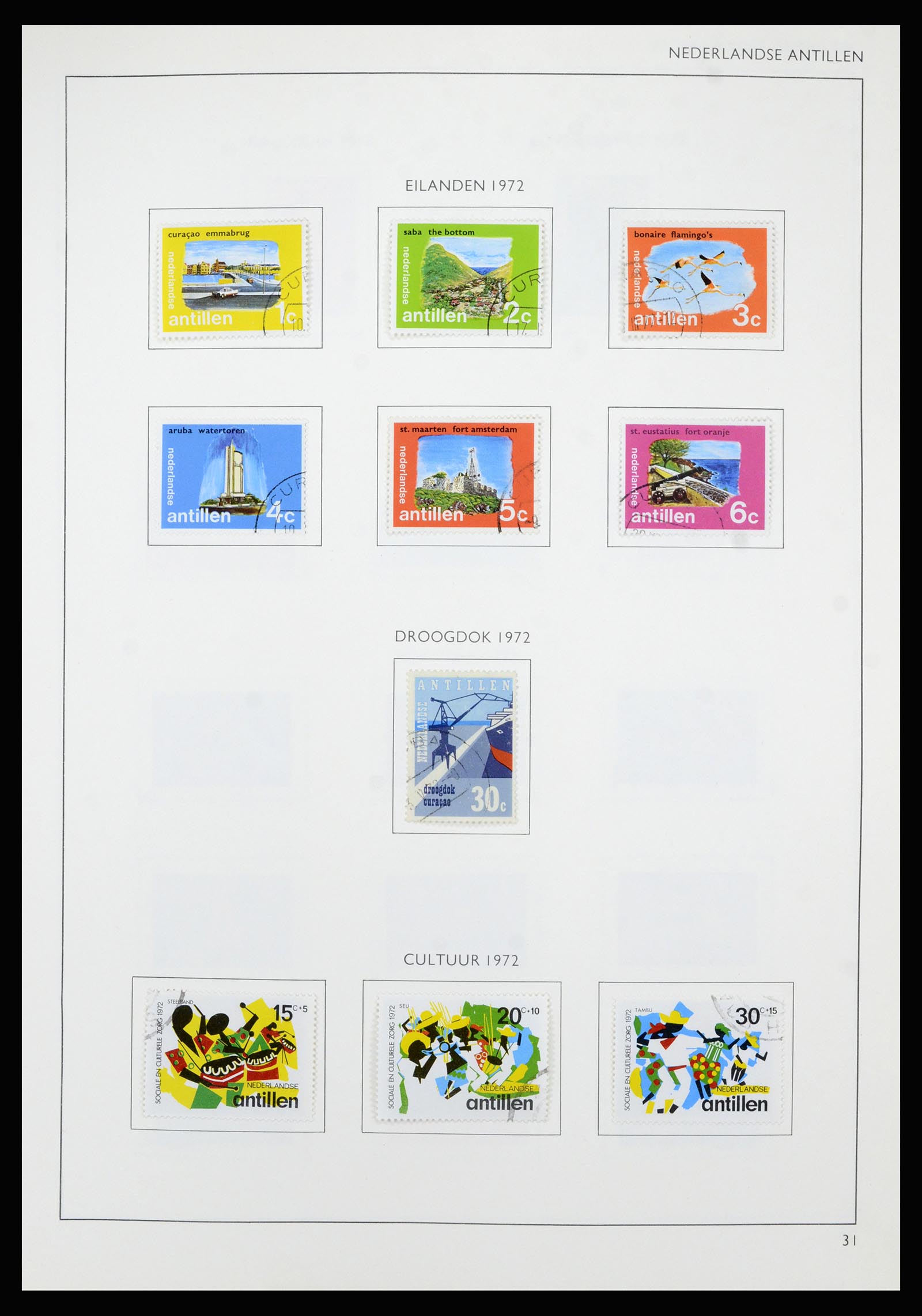 36835 042 - Postzegelverzameling 36835 Curaçao en Nederlandse Antillen 1873-1990.