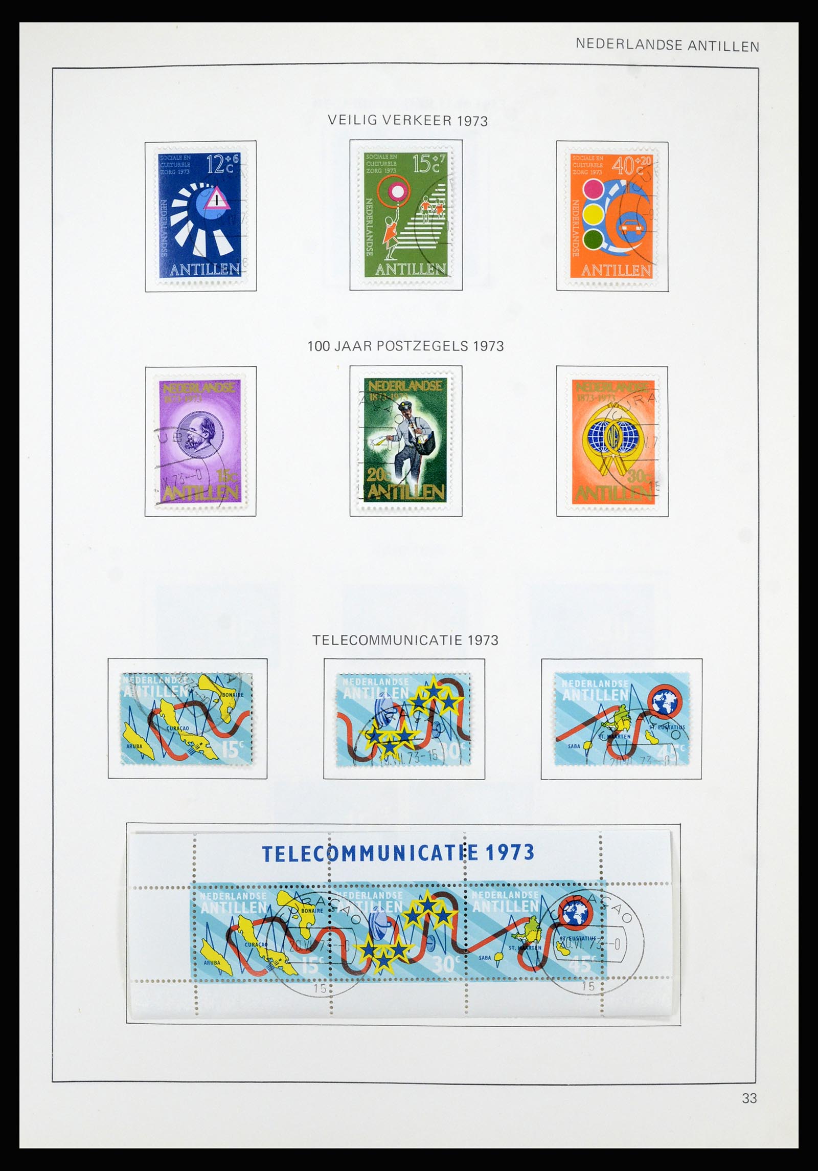 36835 044 - Postzegelverzameling 36835 Curaçao en Nederlandse Antillen 1873-1990.