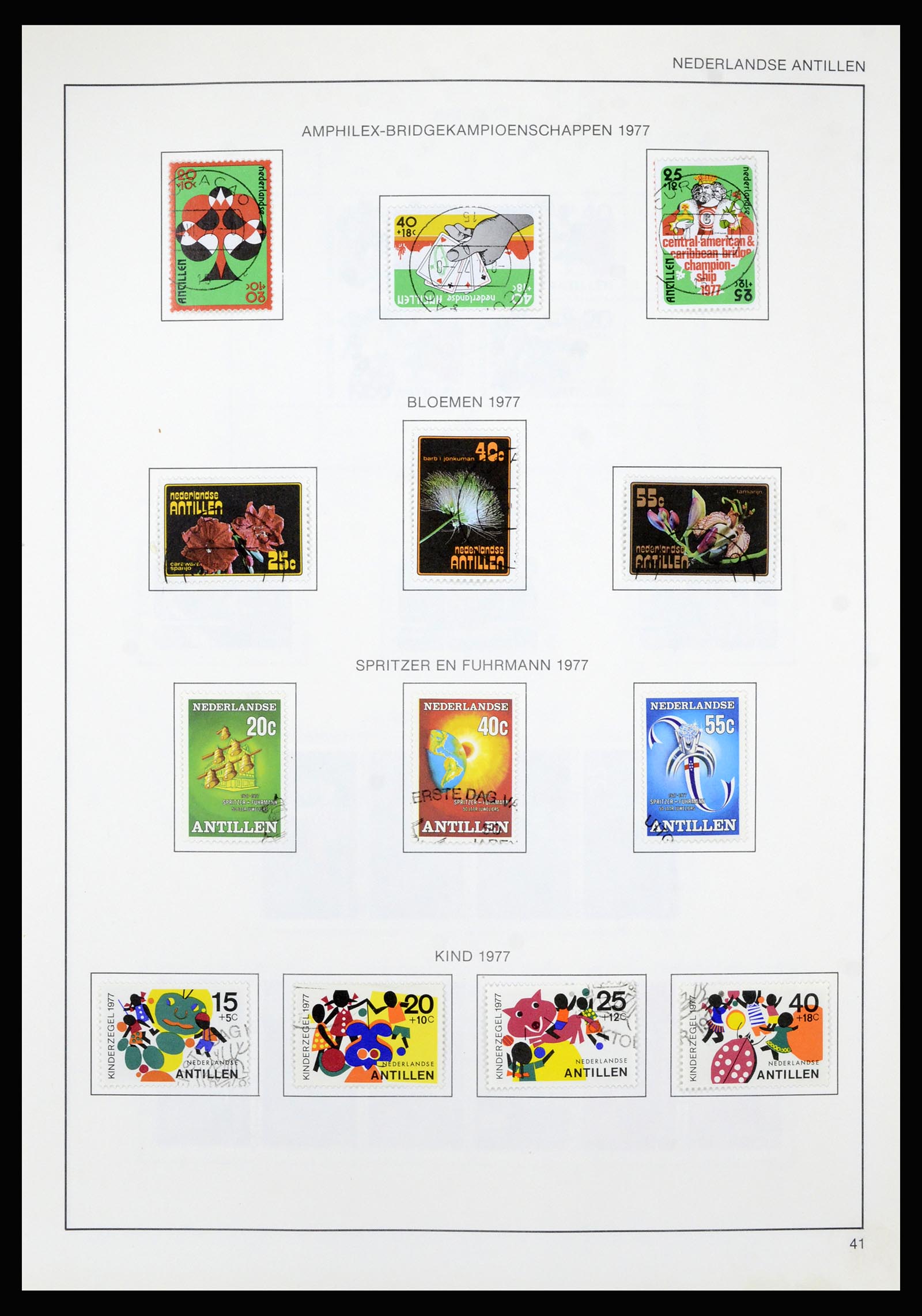36835 052 - Postzegelverzameling 36835 Curaçao en Nederlandse Antillen 1873-1990.