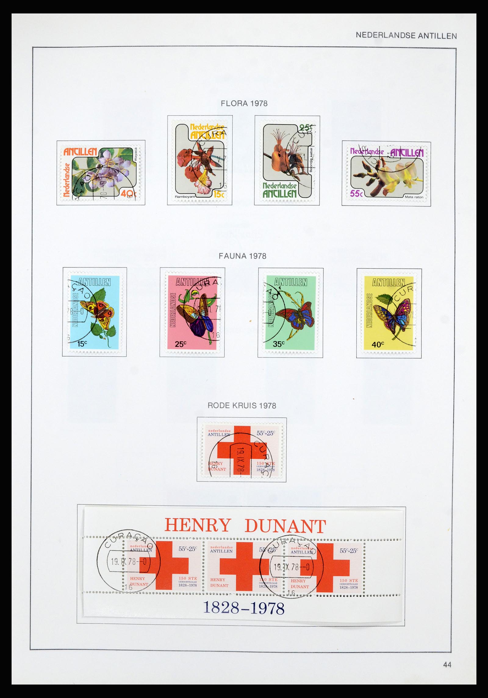 36835 055 - Postzegelverzameling 36835 Curaçao en Nederlandse Antillen 1873-1990.