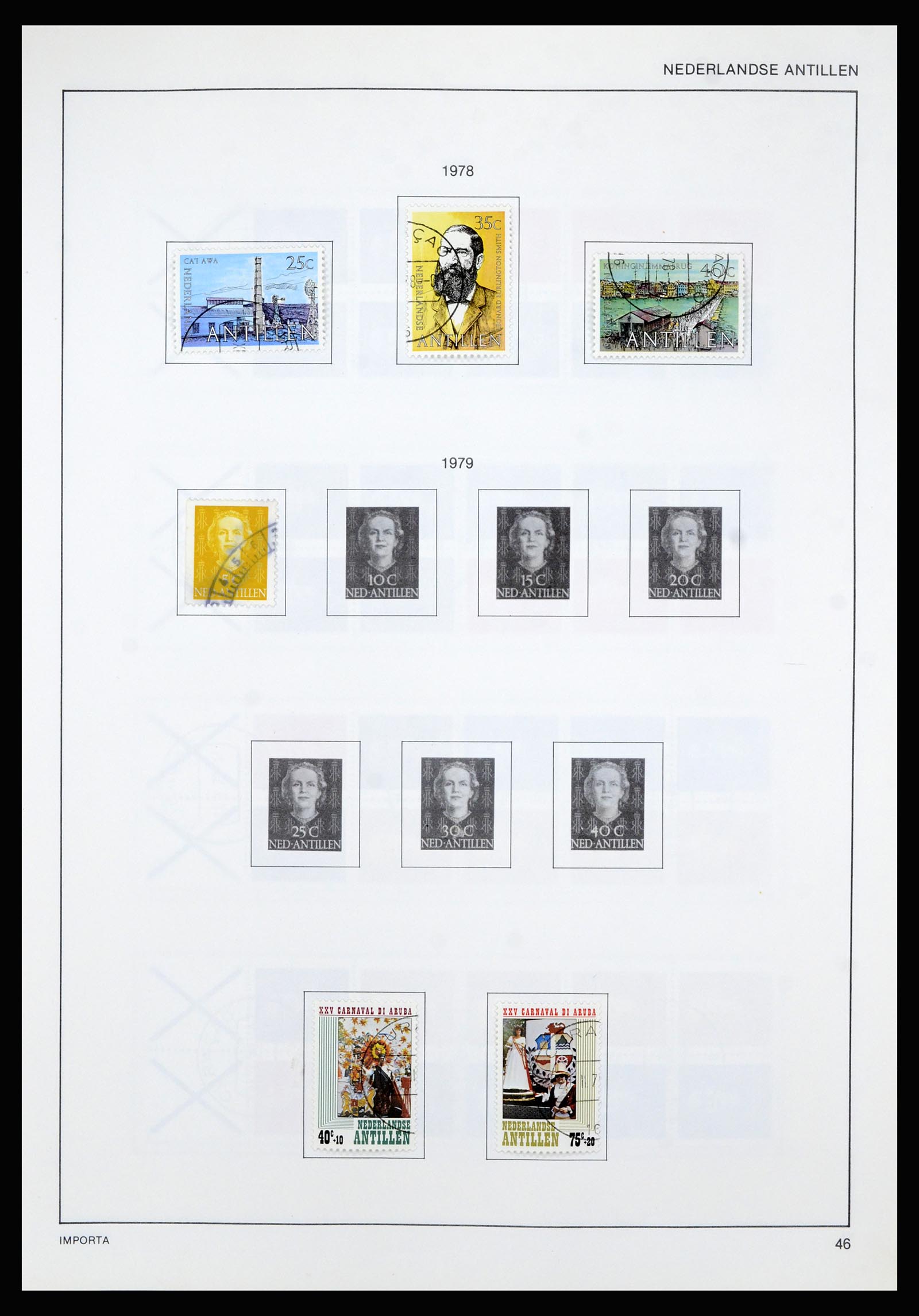 36835 057 - Postzegelverzameling 36835 Curaçao en Nederlandse Antillen 1873-1990.