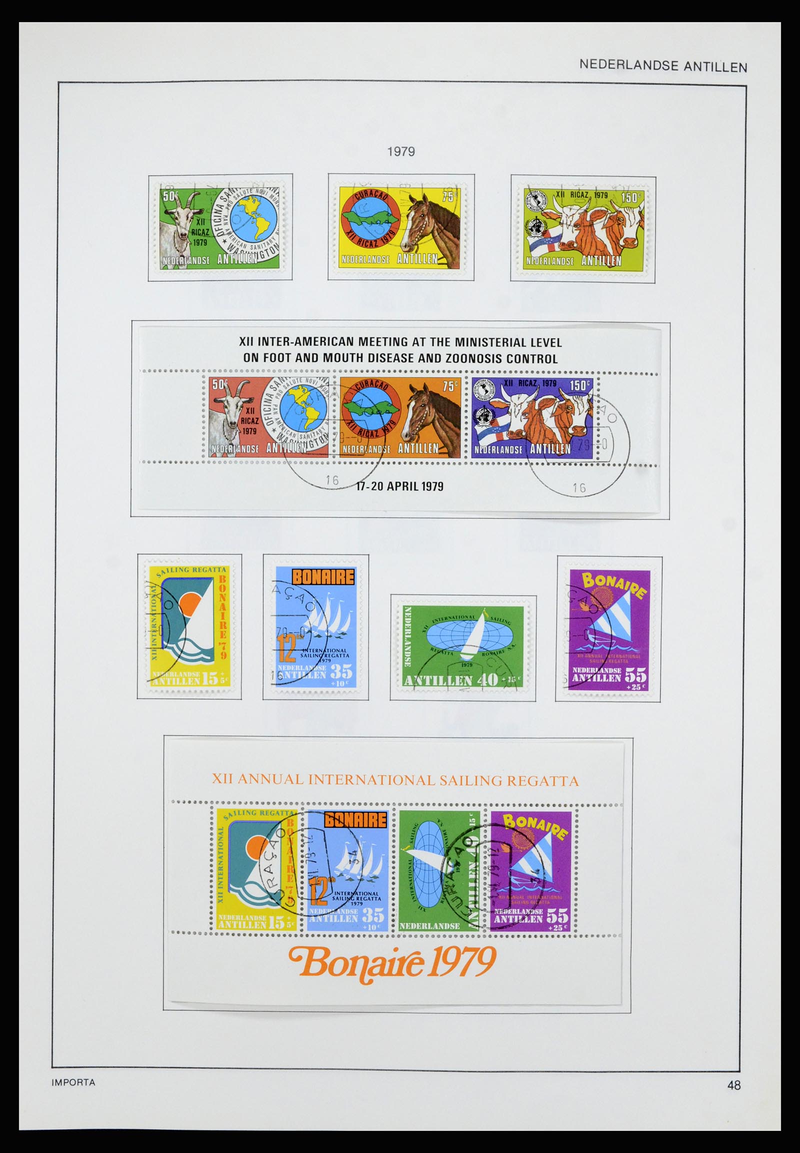 36835 059 - Postzegelverzameling 36835 Curaçao en Nederlandse Antillen 1873-1990.