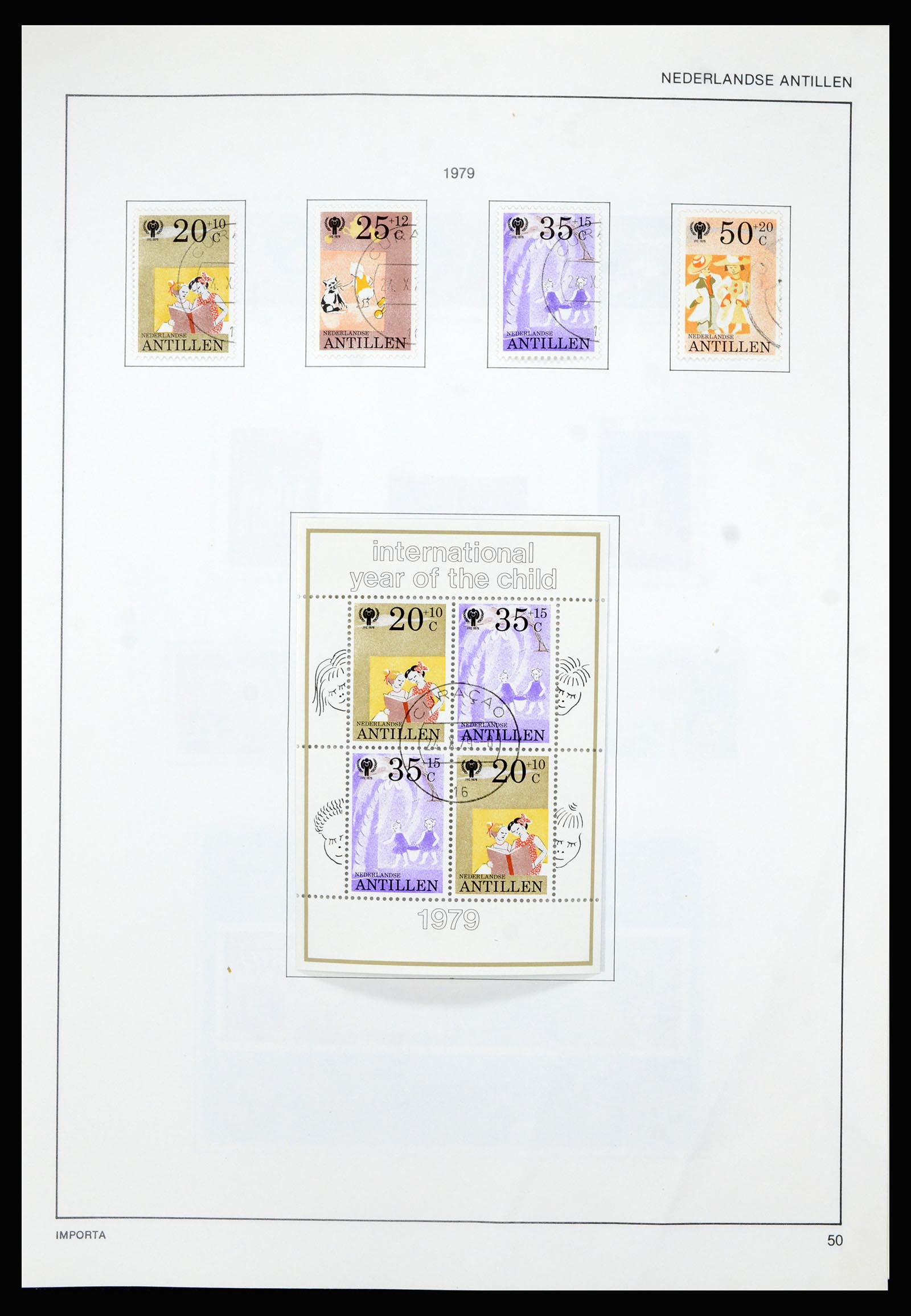 36835 061 - Postzegelverzameling 36835 Curaçao en Nederlandse Antillen 1873-1990.