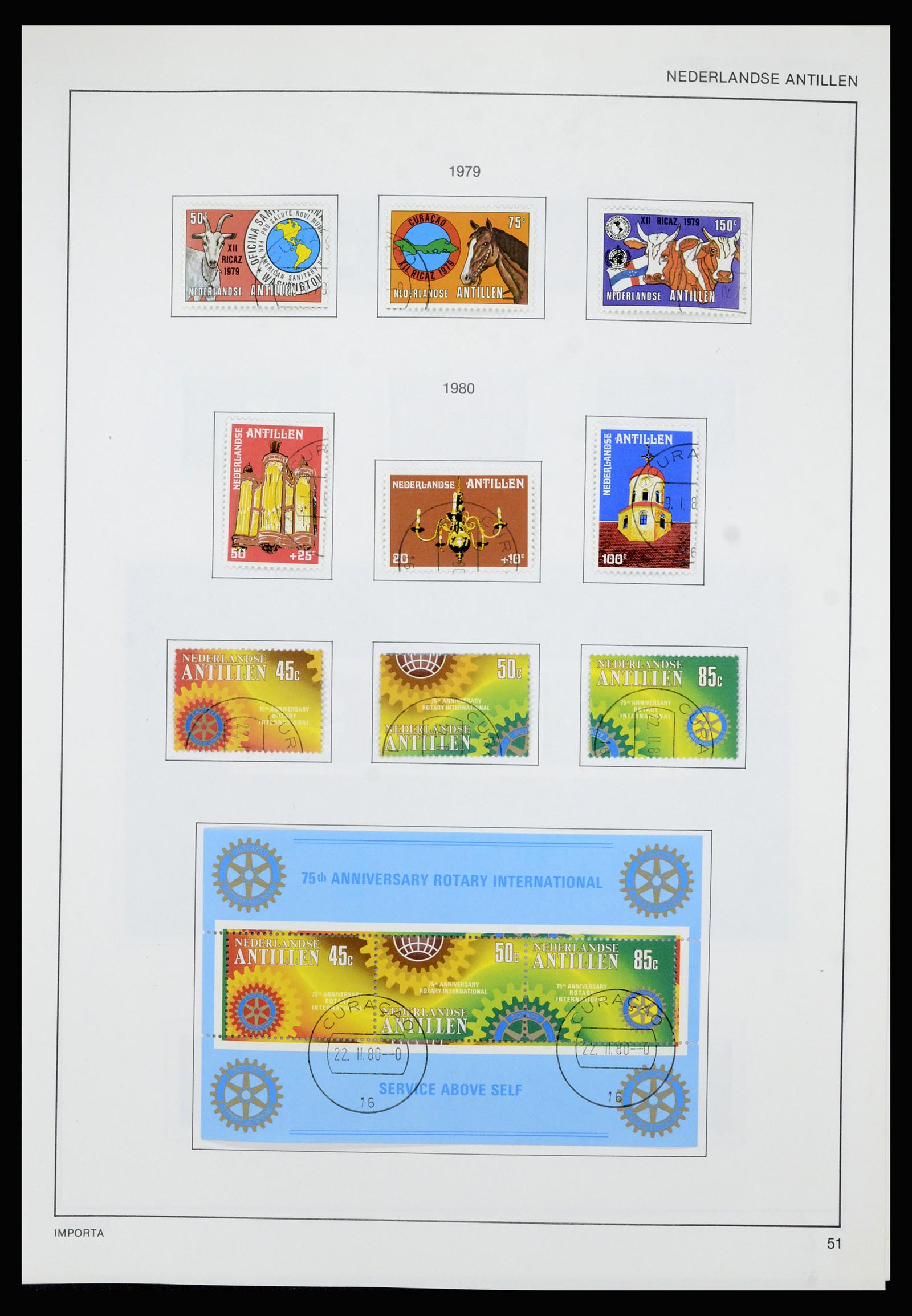 36835 062 - Postzegelverzameling 36835 Curaçao en Nederlandse Antillen 1873-1990.