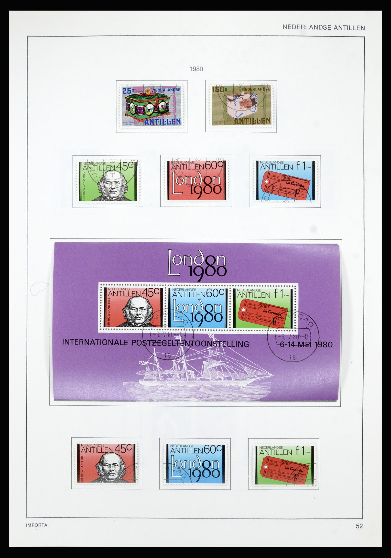 36835 063 - Postzegelverzameling 36835 Curaçao en Nederlandse Antillen 1873-1990.