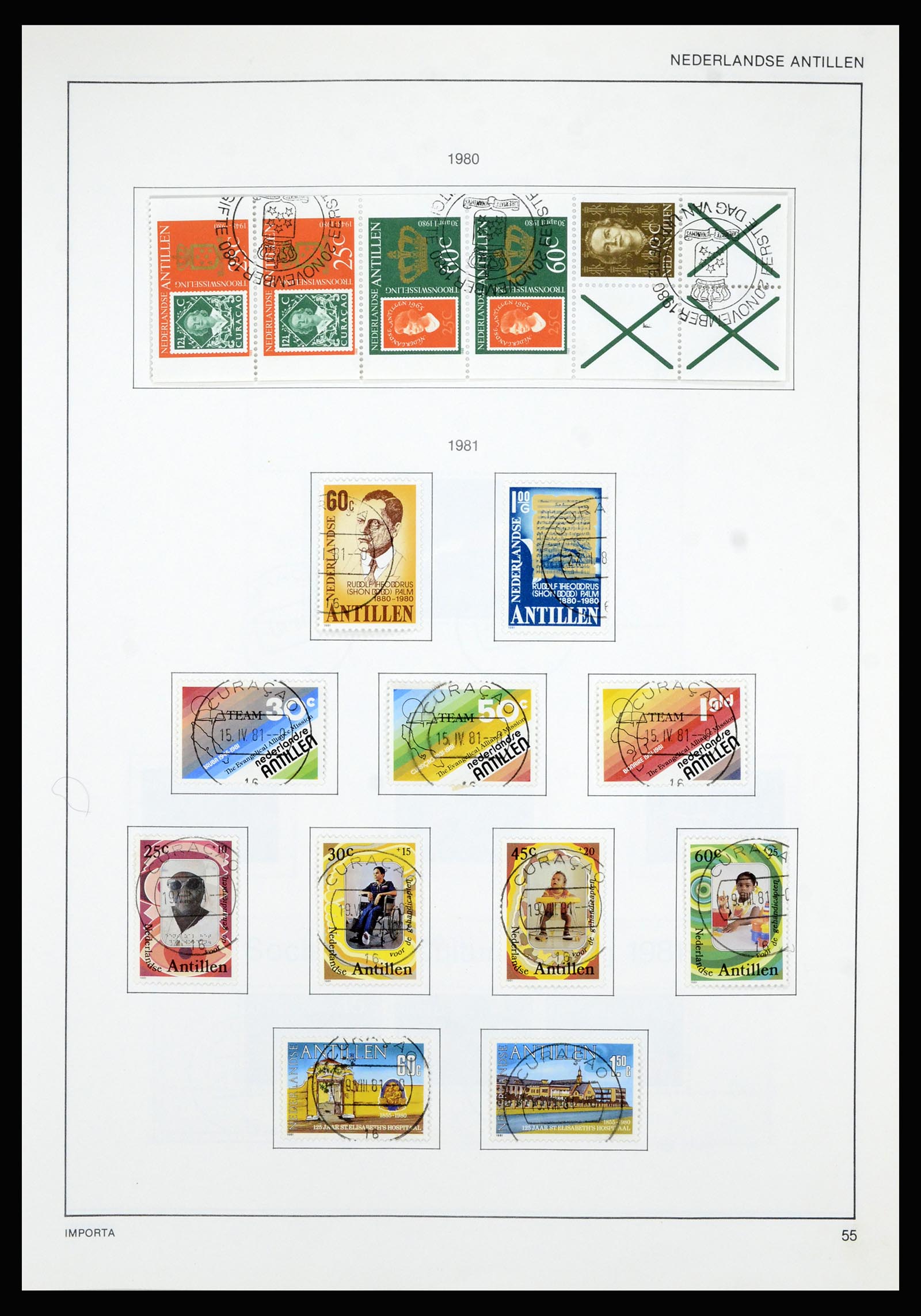 36835 066 - Postzegelverzameling 36835 Curaçao en Nederlandse Antillen 1873-1990.