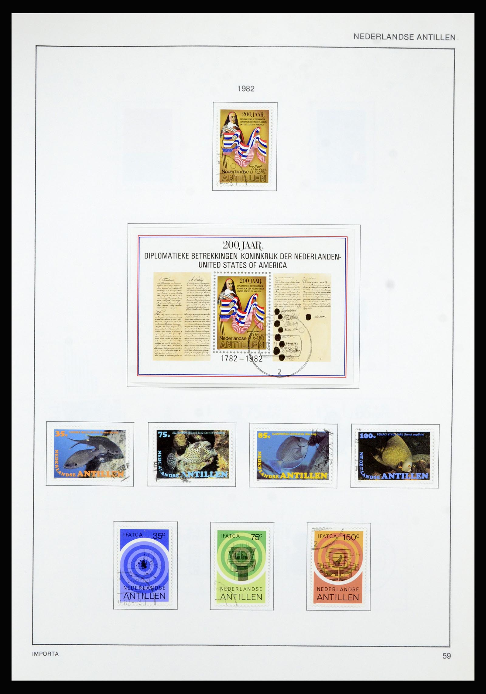 36835 070 - Postzegelverzameling 36835 Curaçao en Nederlandse Antillen 1873-1990.