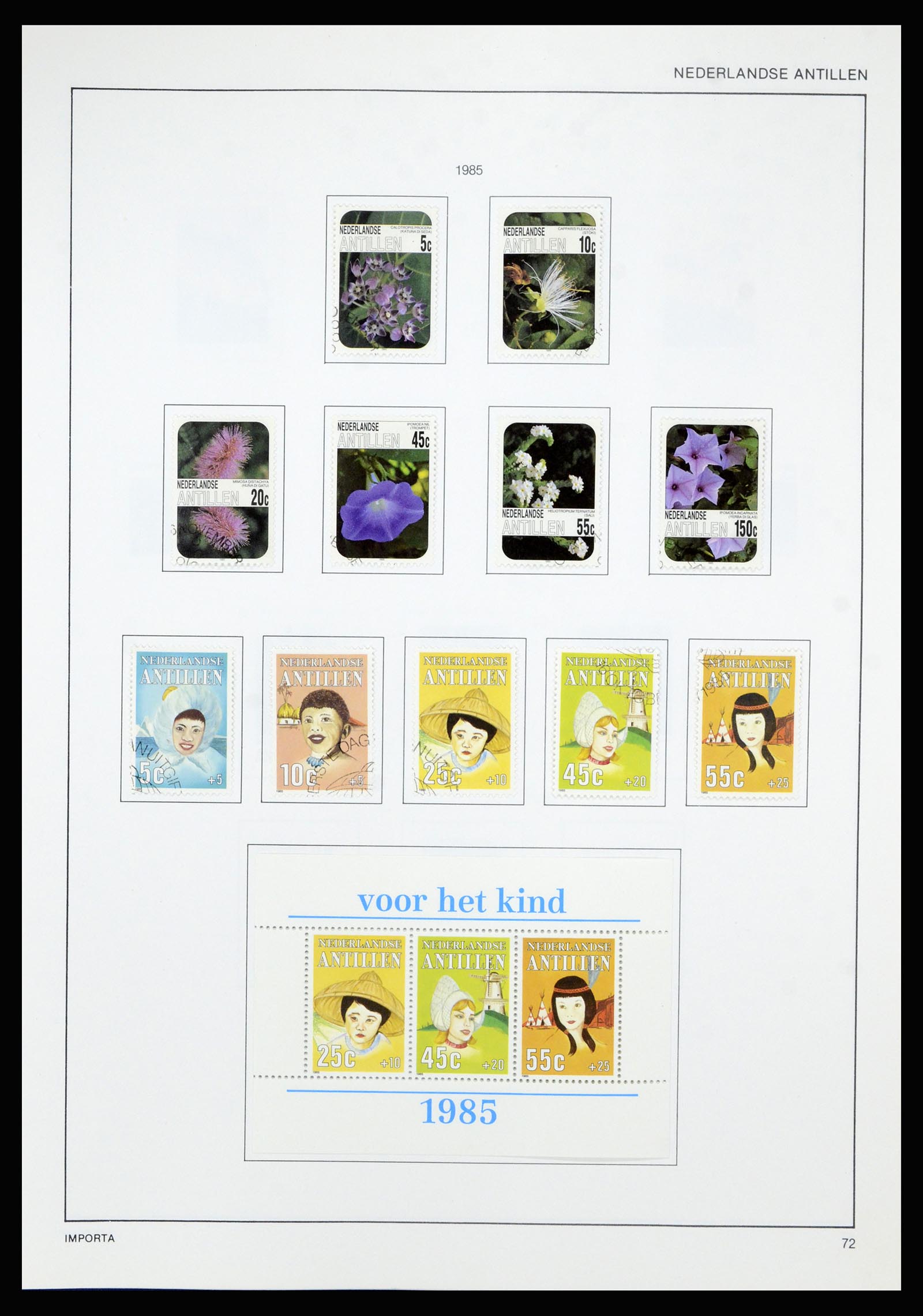 36835 080 - Postzegelverzameling 36835 Curaçao en Nederlandse Antillen 1873-1990.