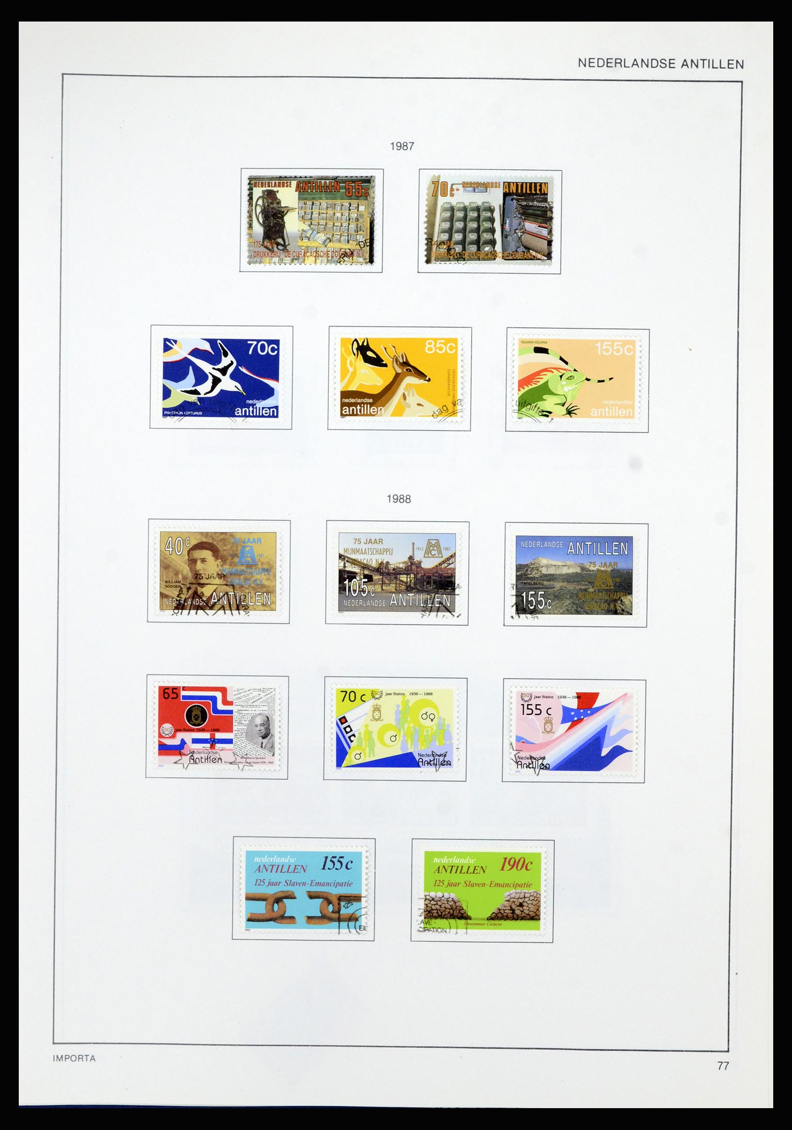 36835 084 - Postzegelverzameling 36835 Curaçao en Nederlandse Antillen 1873-1990.