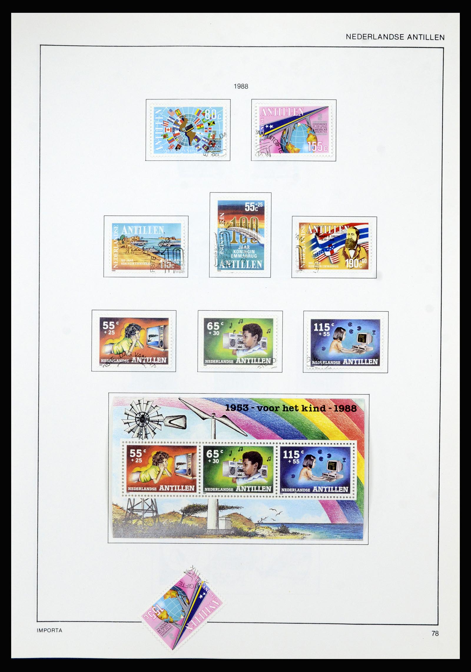 36835 085 - Postzegelverzameling 36835 Curaçao en Nederlandse Antillen 1873-1990.