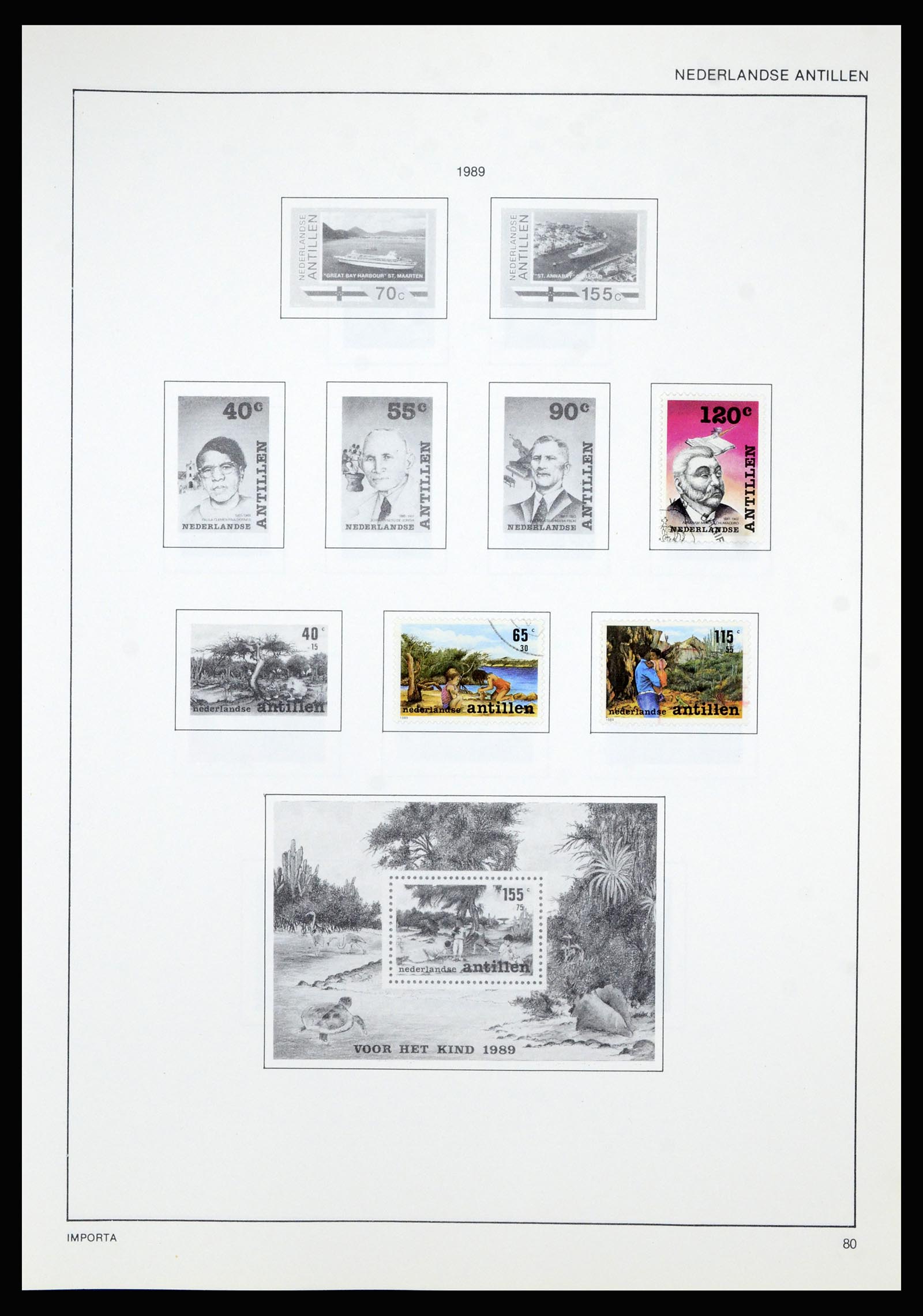 36835 087 - Postzegelverzameling 36835 Curaçao en Nederlandse Antillen 1873-1990.