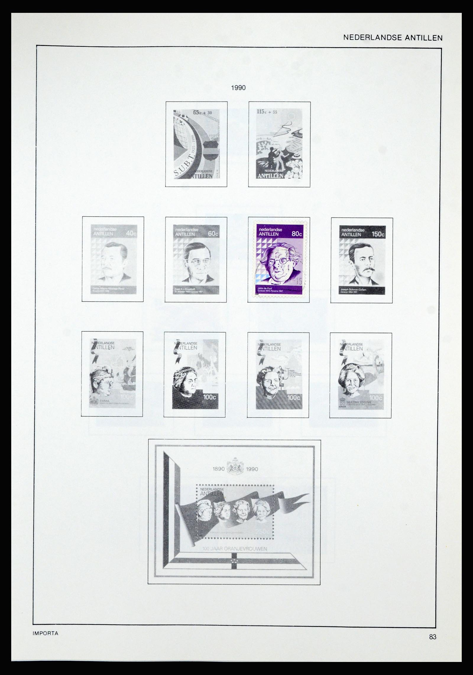 36835 089 - Postzegelverzameling 36835 Curaçao en Nederlandse Antillen 1873-1990.