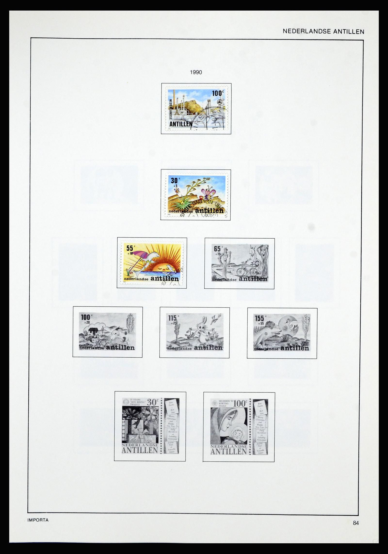 36835 090 - Postzegelverzameling 36835 Curaçao en Nederlandse Antillen 1873-1990.
