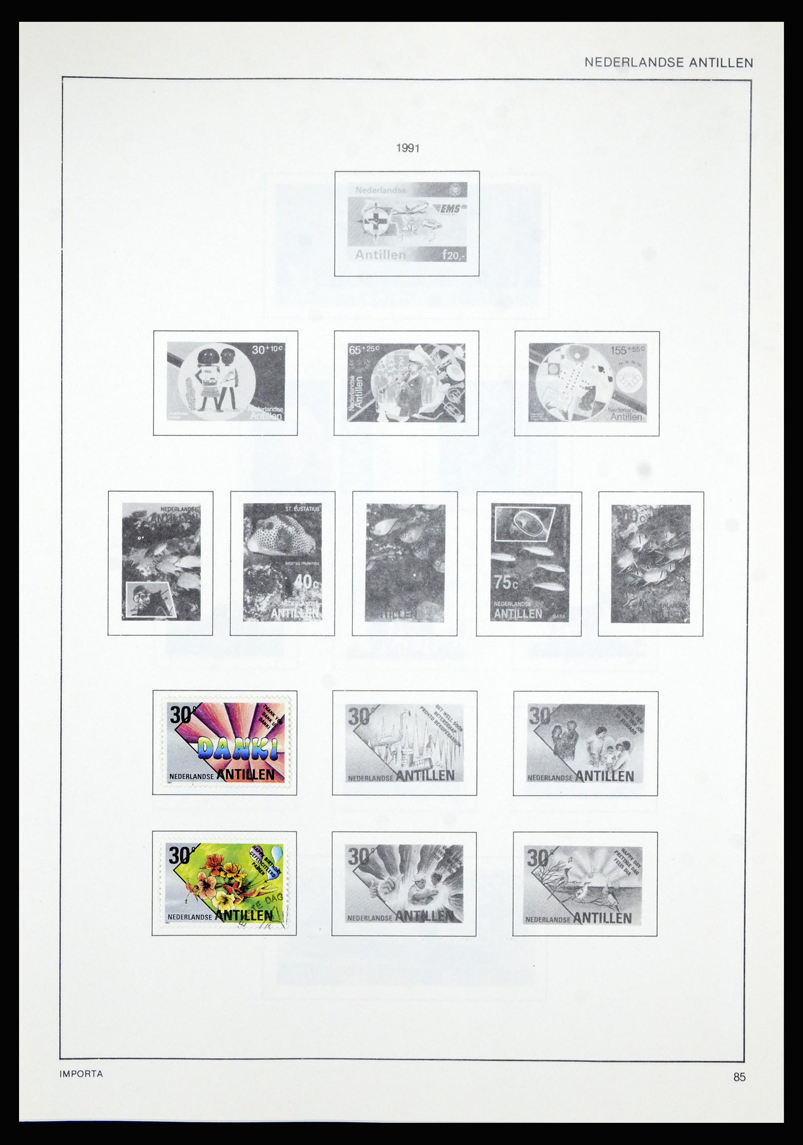 36835 091 - Postzegelverzameling 36835 Curaçao en Nederlandse Antillen 1873-1990.