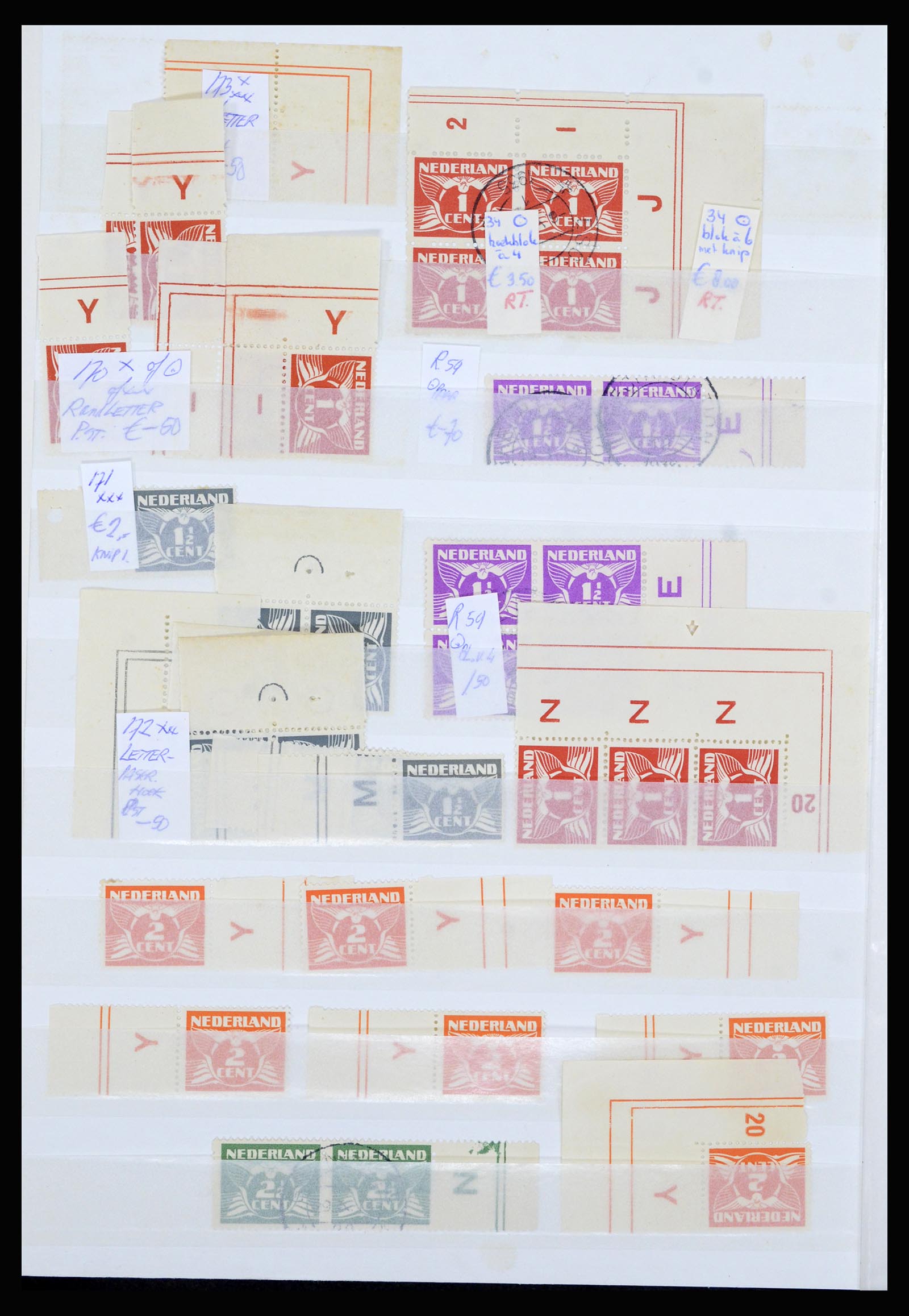 36838 002 - Stamp collection 36838 Netherlands sheet margin specialties 1906-1948.