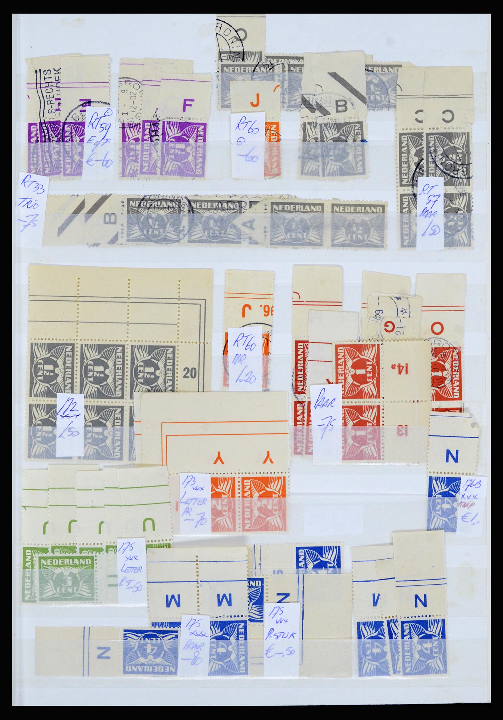 36838 003 - Stamp collection 36838 Netherlands sheet margin specialties 1906-1948.