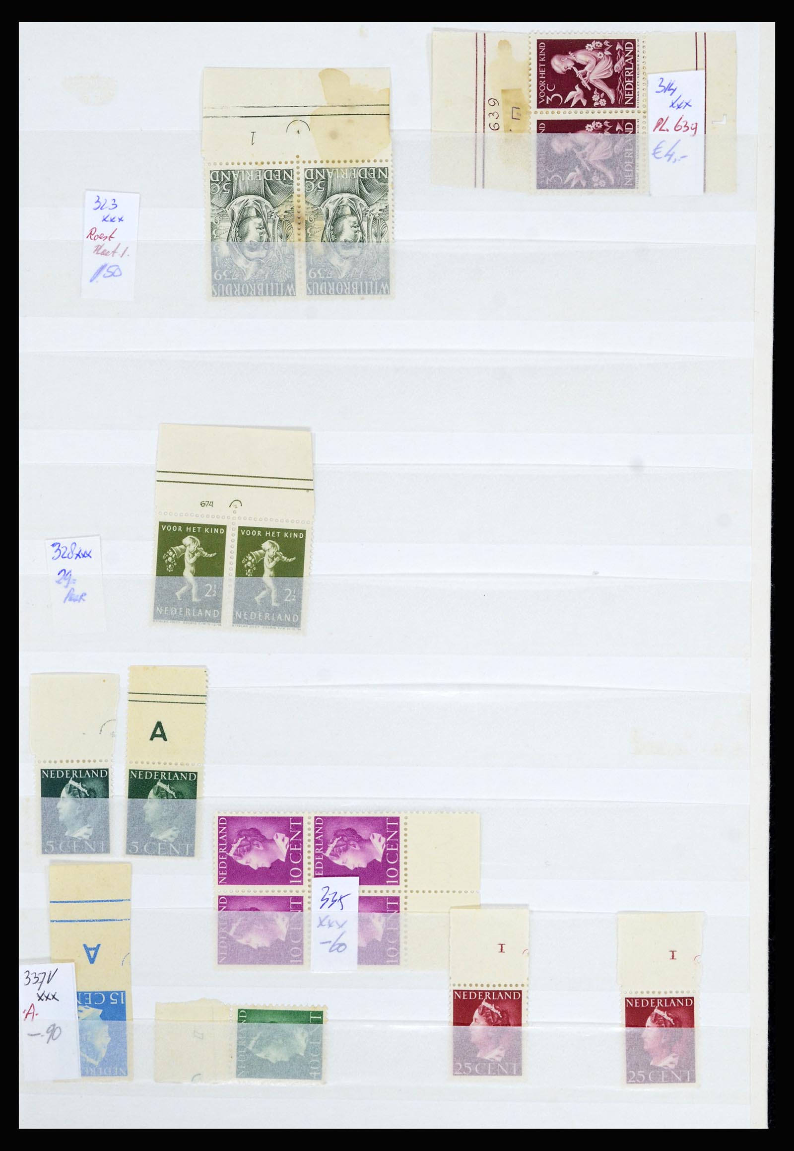 36838 007 - Stamp collection 36838 Netherlands sheet margin specialties 1906-1948.