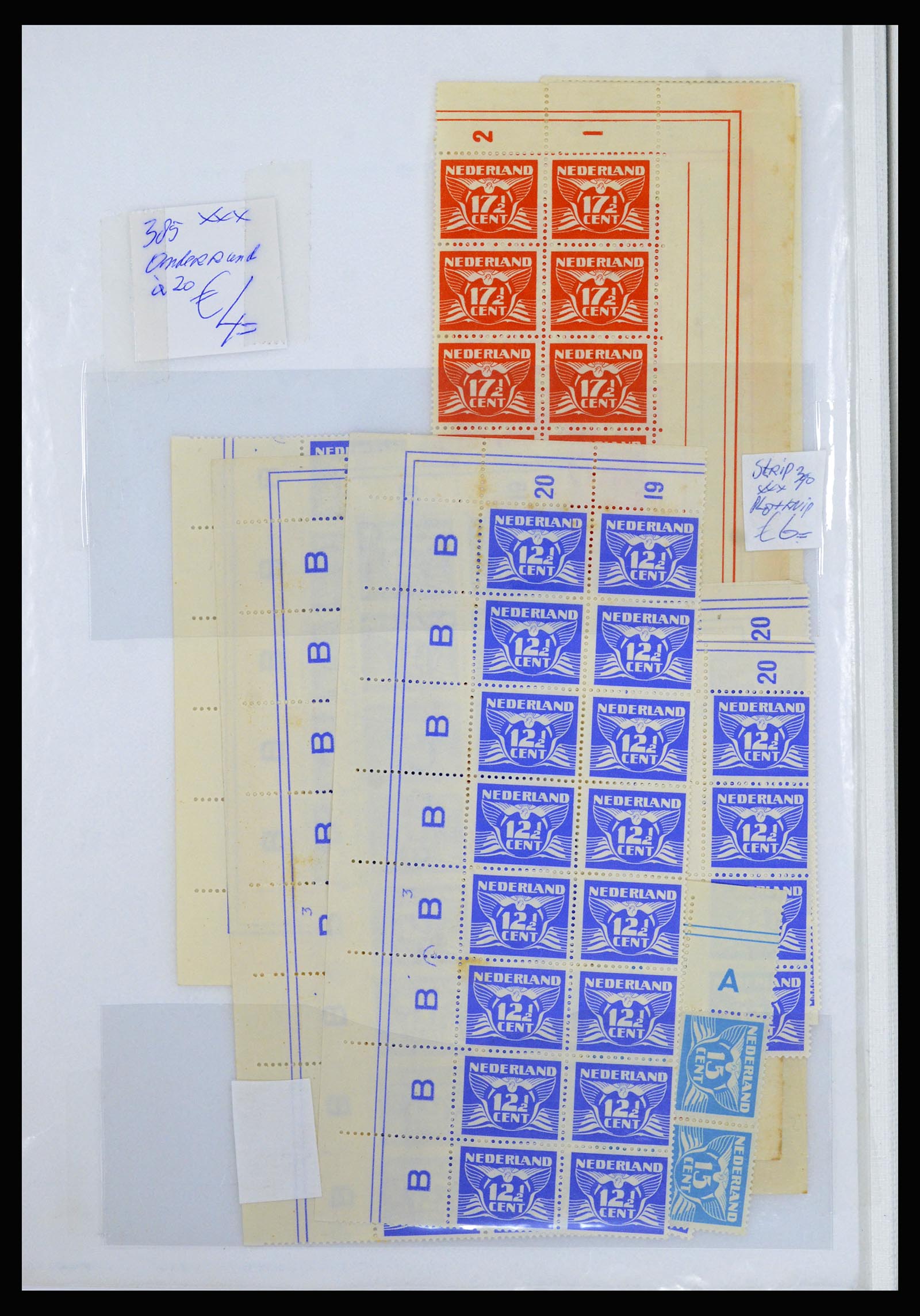 36838 011 - Stamp collection 36838 Netherlands sheet margin specialties 1906-1948.