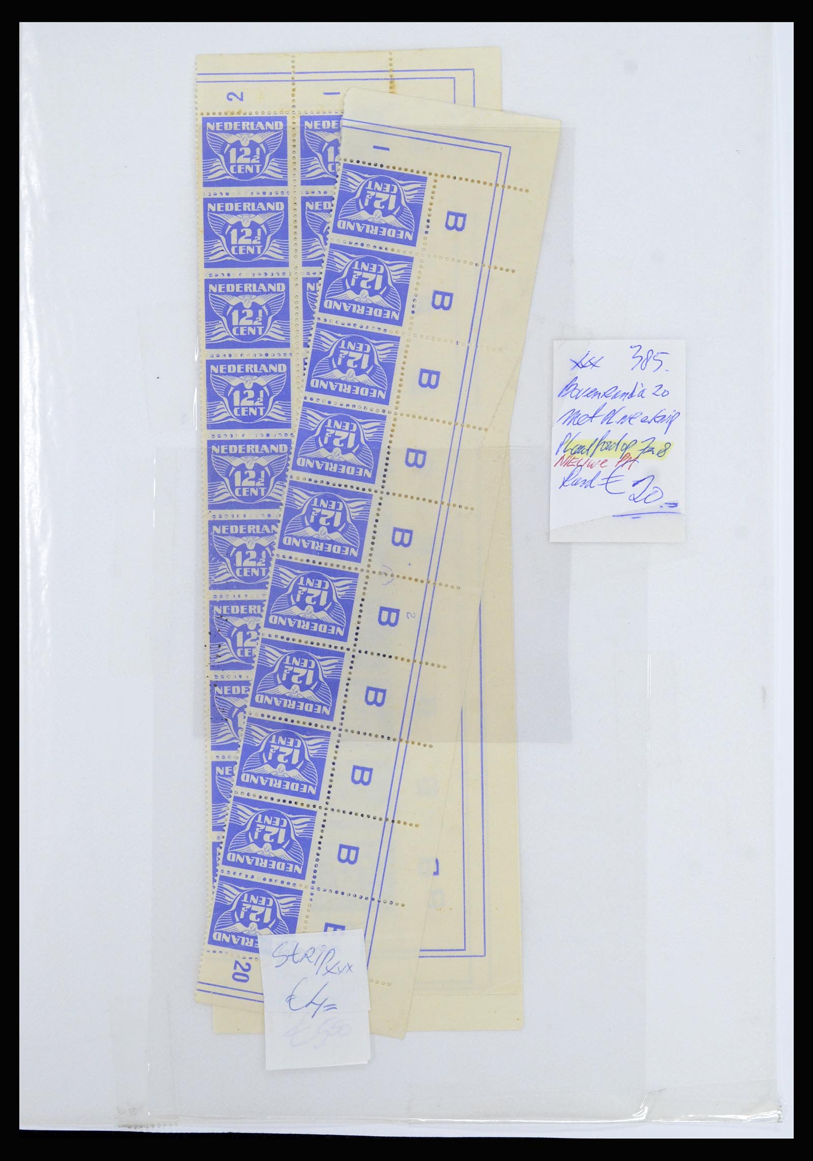 36838 012 - Stamp collection 36838 Netherlands sheet margin specialties 1906-1948.