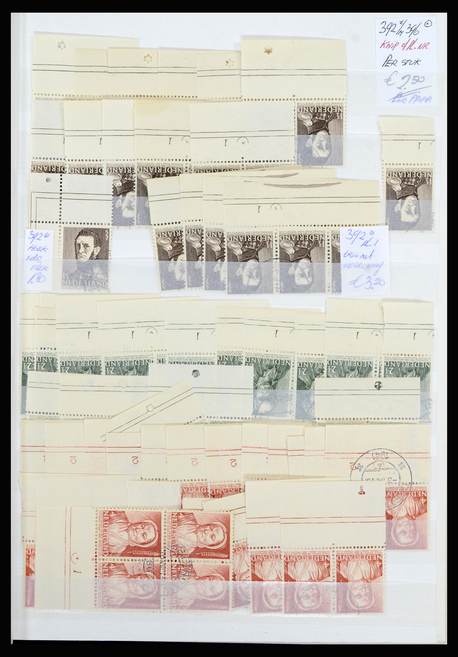 36838 013 - Stamp collection 36838 Netherlands sheet margin specialties 1906-1948.