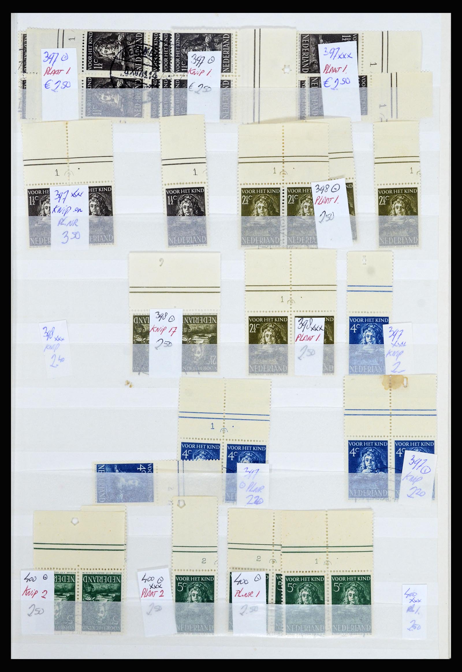 36838 015 - Stamp collection 36838 Netherlands sheet margin specialties 1906-1948.