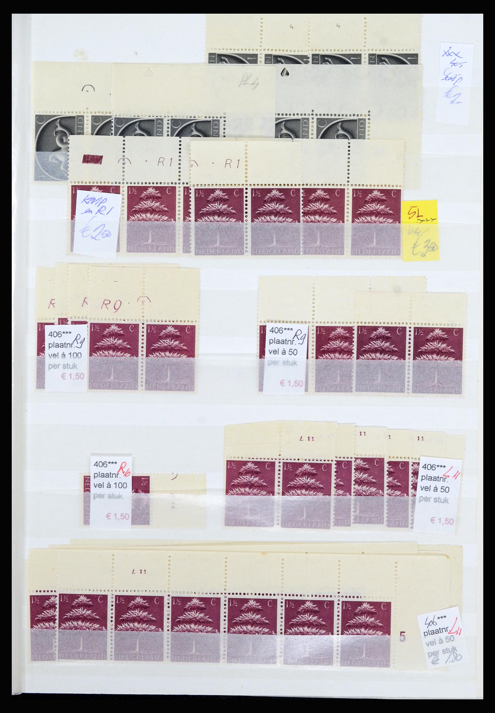 36838 019 - Stamp collection 36838 Netherlands sheet margin specialties 1906-1948.