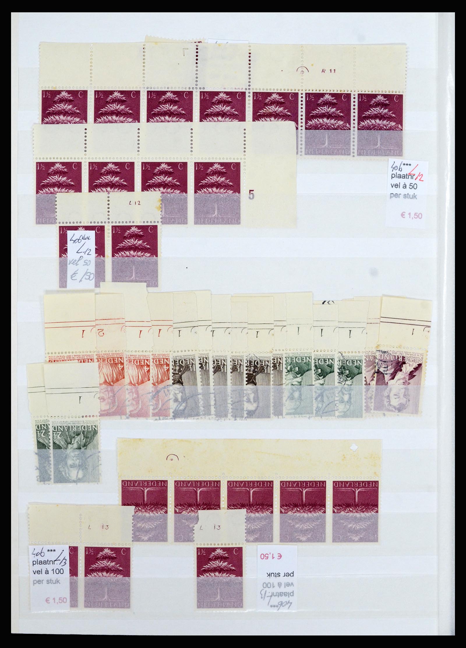 36838 020 - Stamp collection 36838 Netherlands sheet margin specialties 1906-1948.