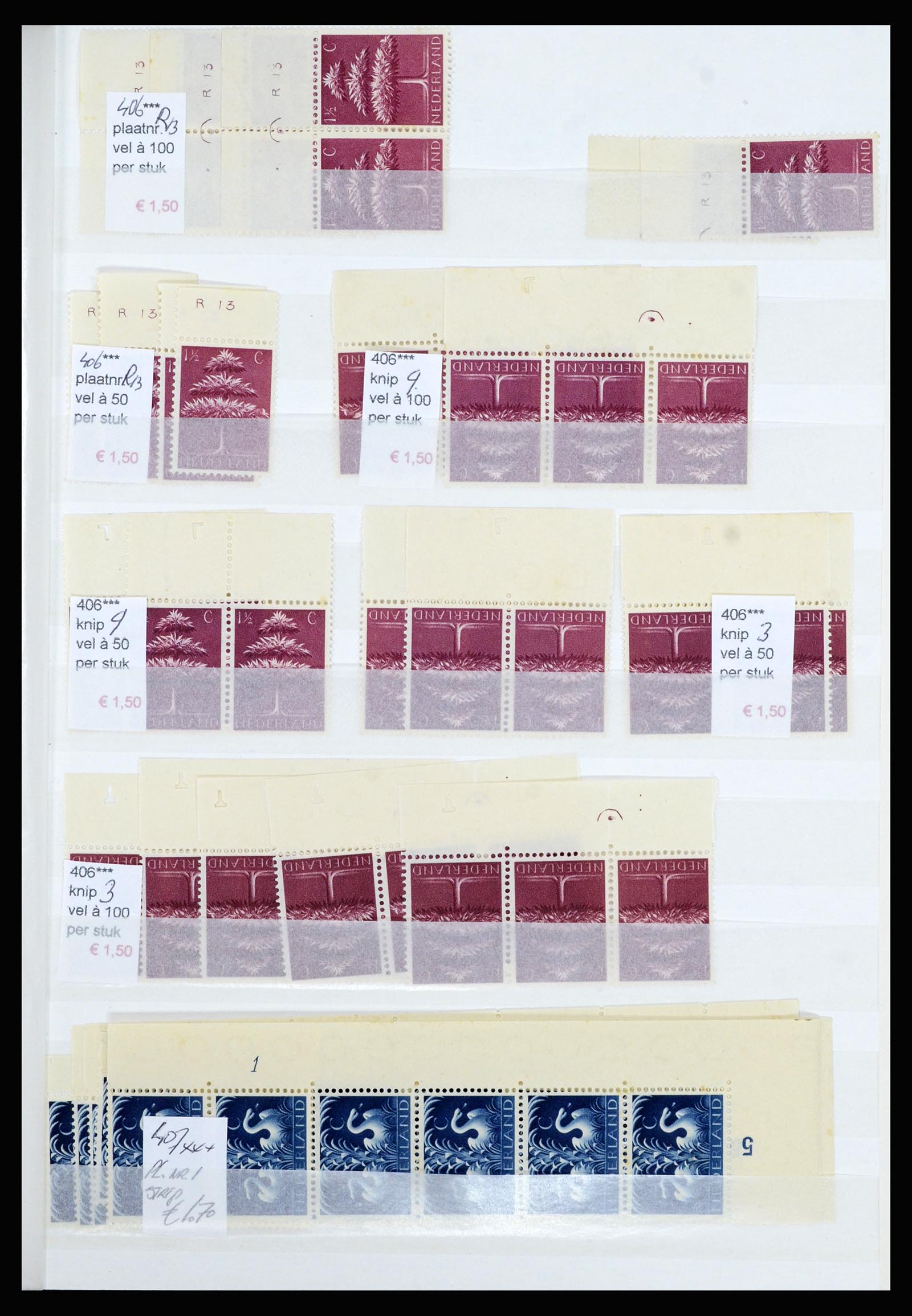 36838 021 - Stamp collection 36838 Netherlands sheet margin specialties 1906-1948.