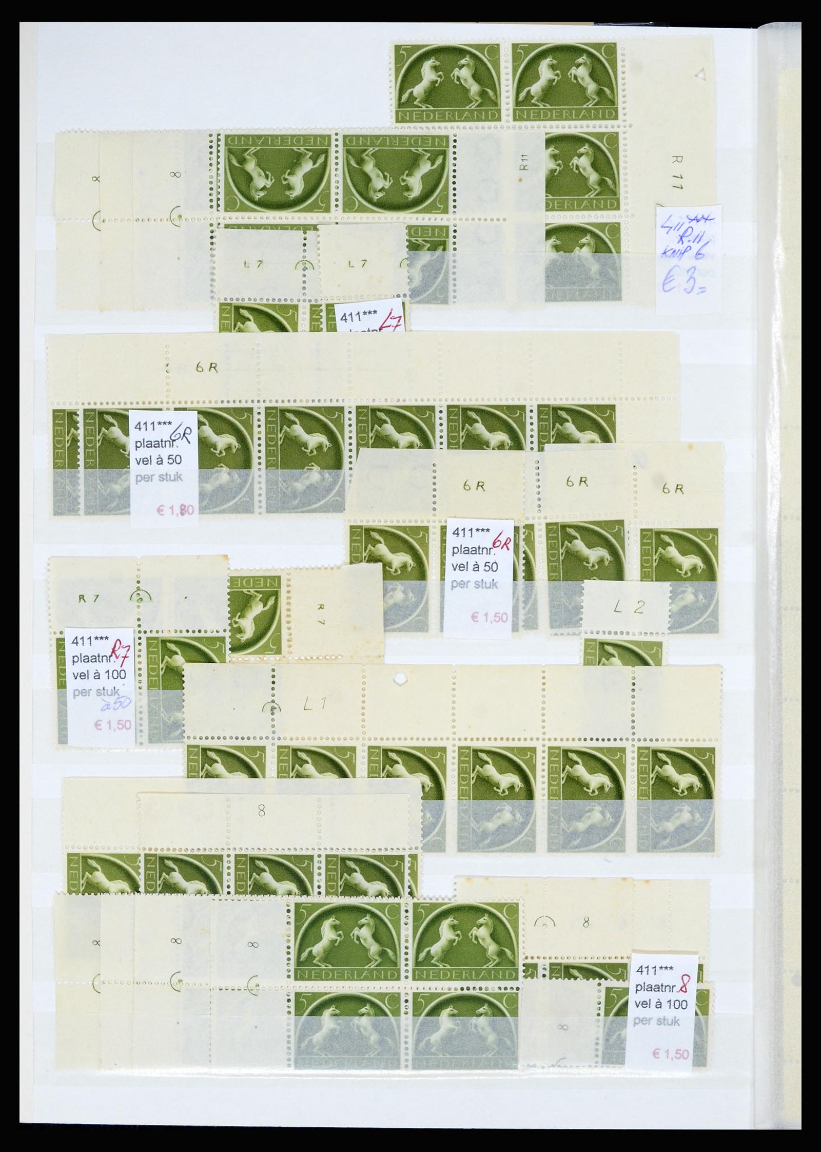 36838 030 - Stamp collection 36838 Netherlands sheet margin specialties 1906-1948.