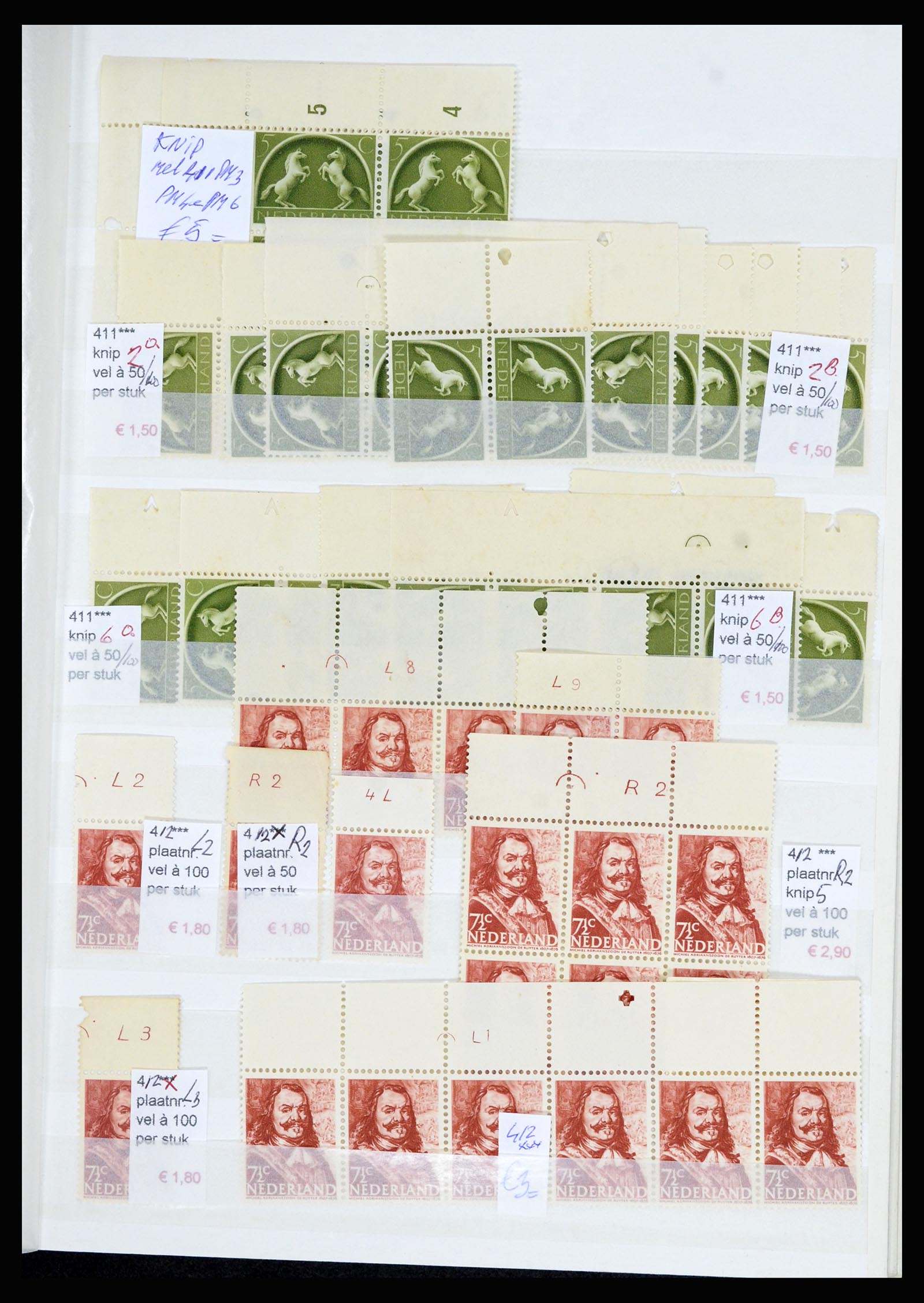 36838 032 - Stamp collection 36838 Netherlands sheet margin specialties 1906-1948.