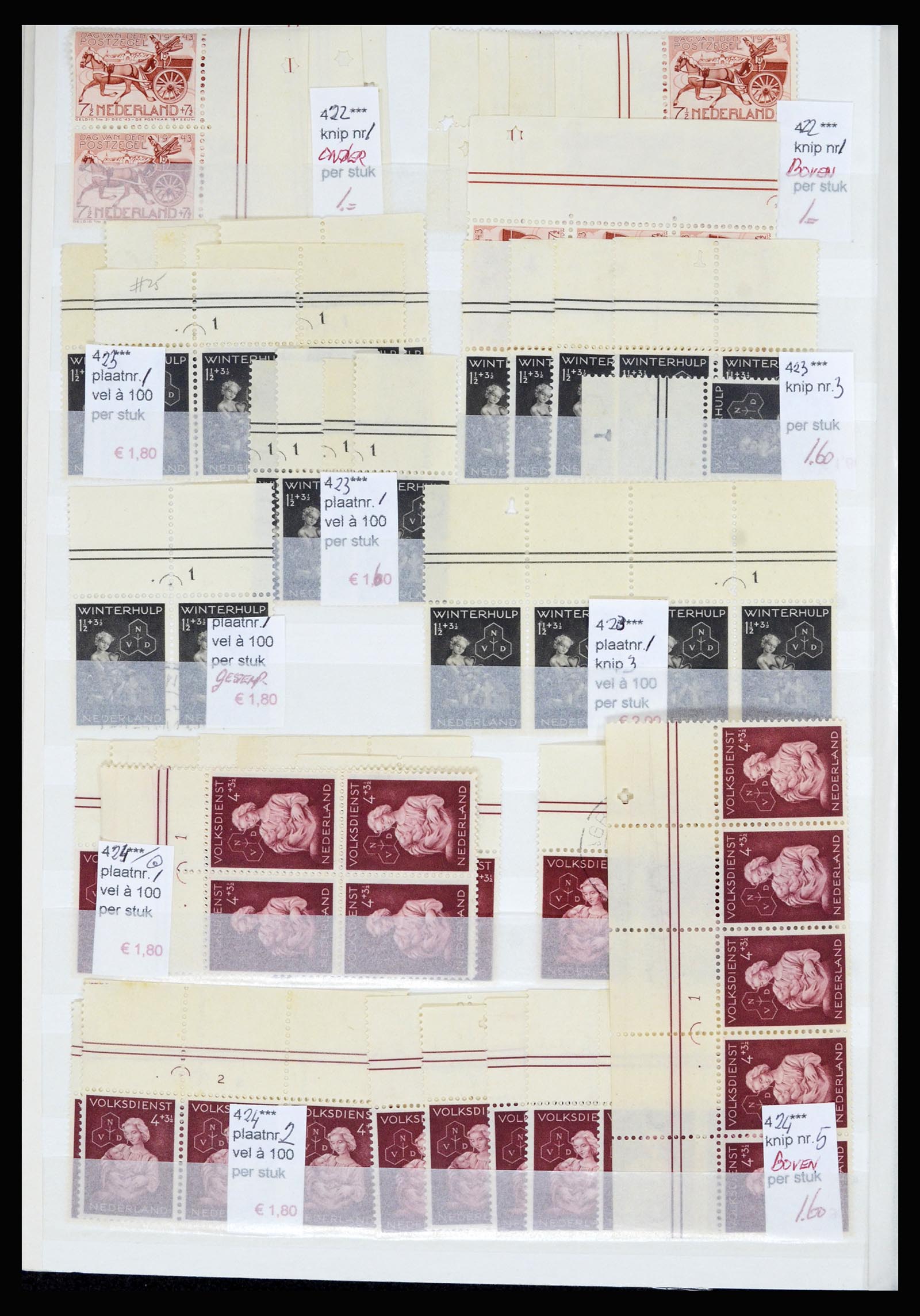 36838 047 - Stamp collection 36838 Netherlands sheet margin specialties 1906-1948.