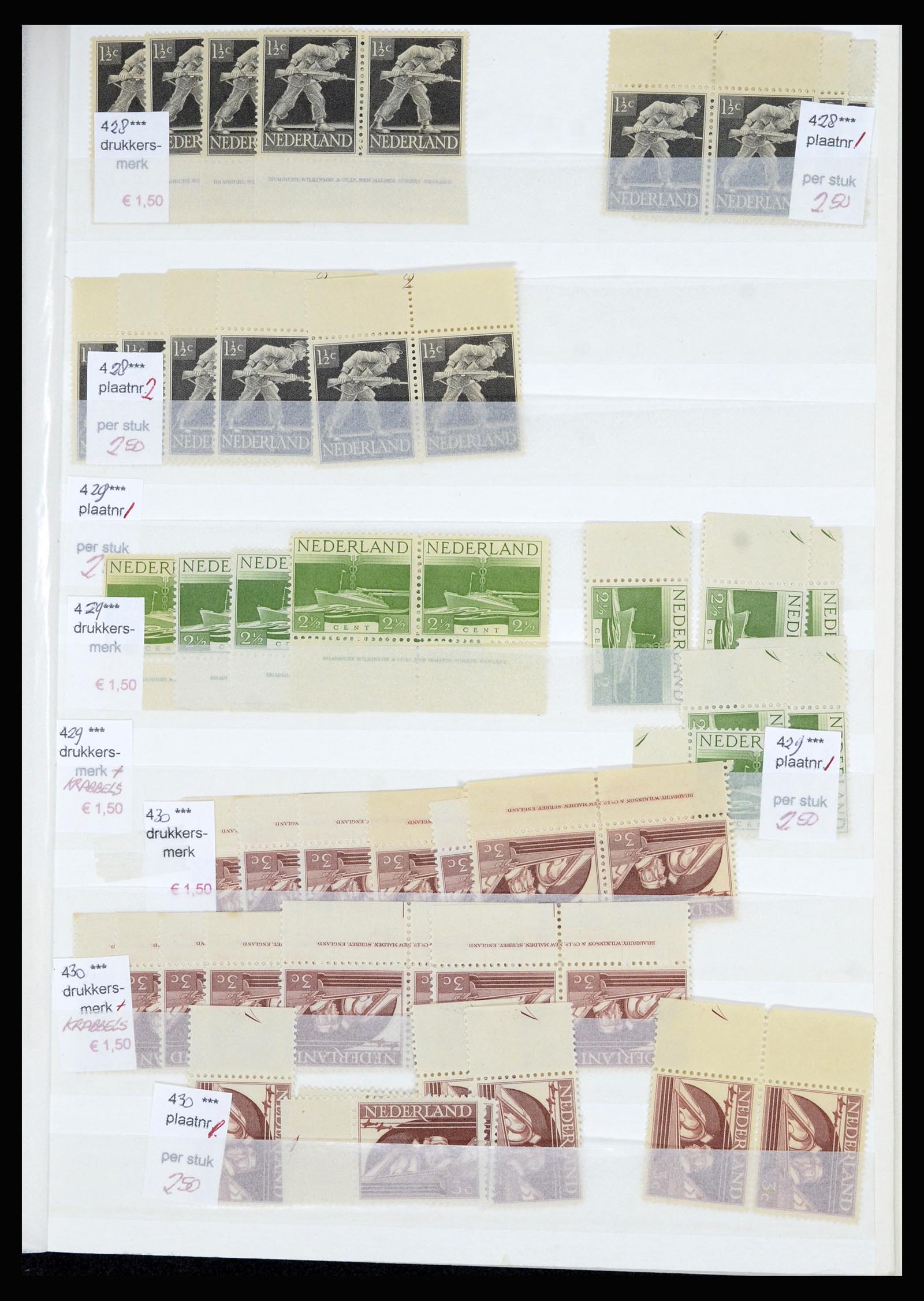 36838 051 - Stamp collection 36838 Netherlands sheet margin specialties 1906-1948.