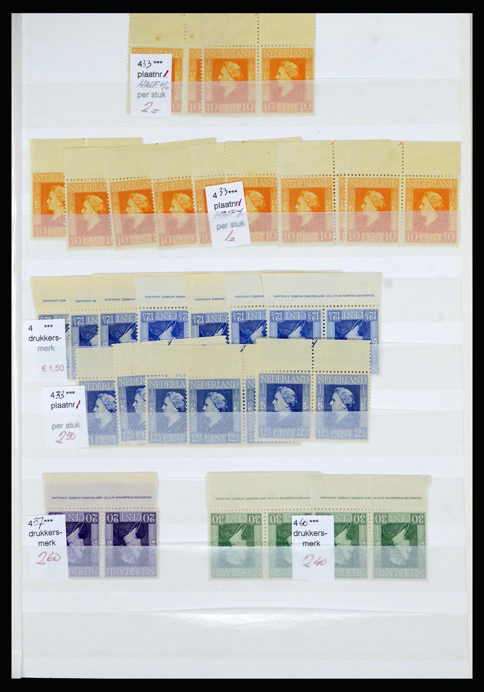 36838 054 - Stamp collection 36838 Netherlands sheet margin specialties 1906-1948.