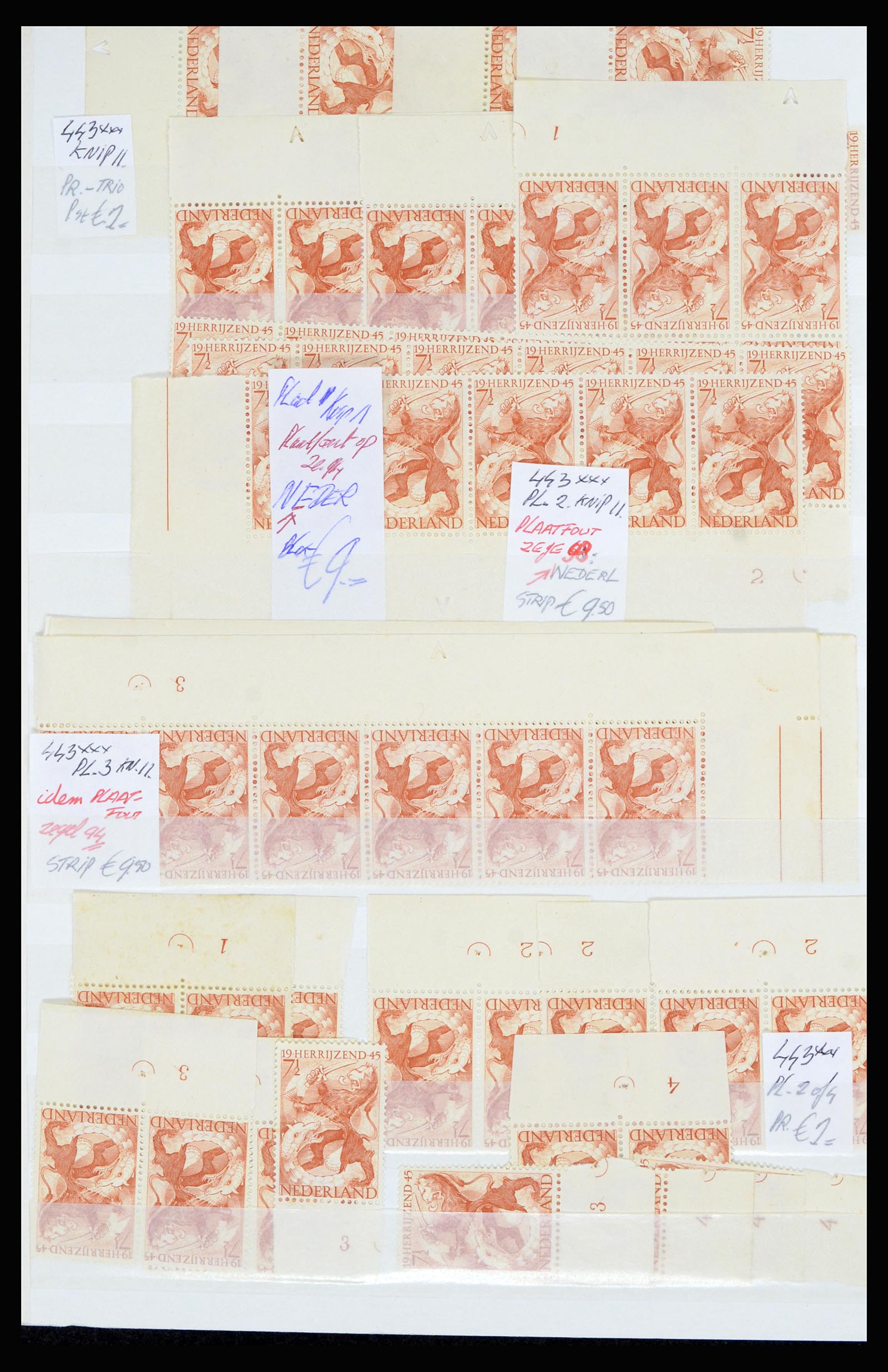 36838 055 - Stamp collection 36838 Netherlands sheet margin specialties 1906-1948.