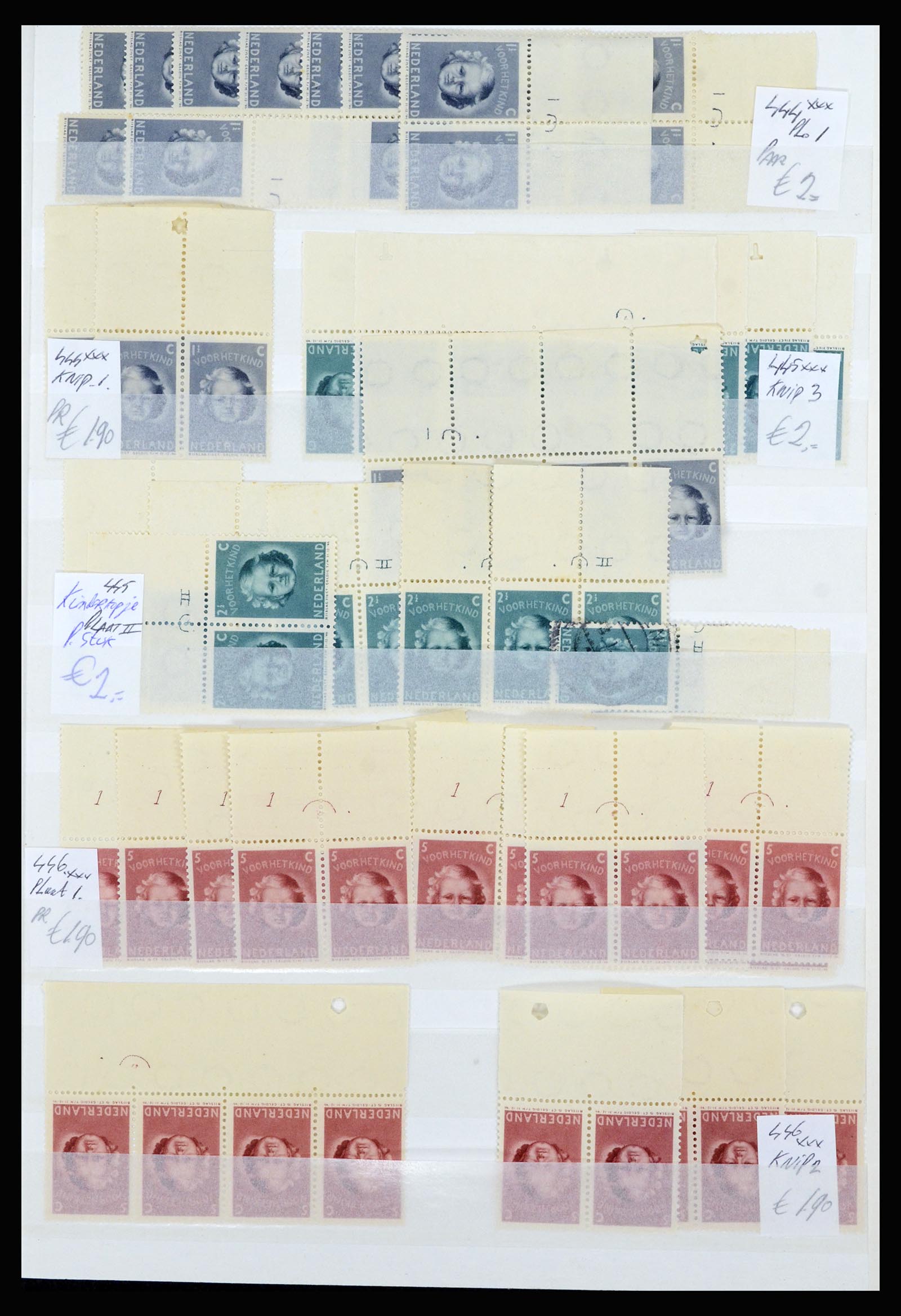 36838 056 - Stamp collection 36838 Netherlands sheet margin specialties 1906-1948.