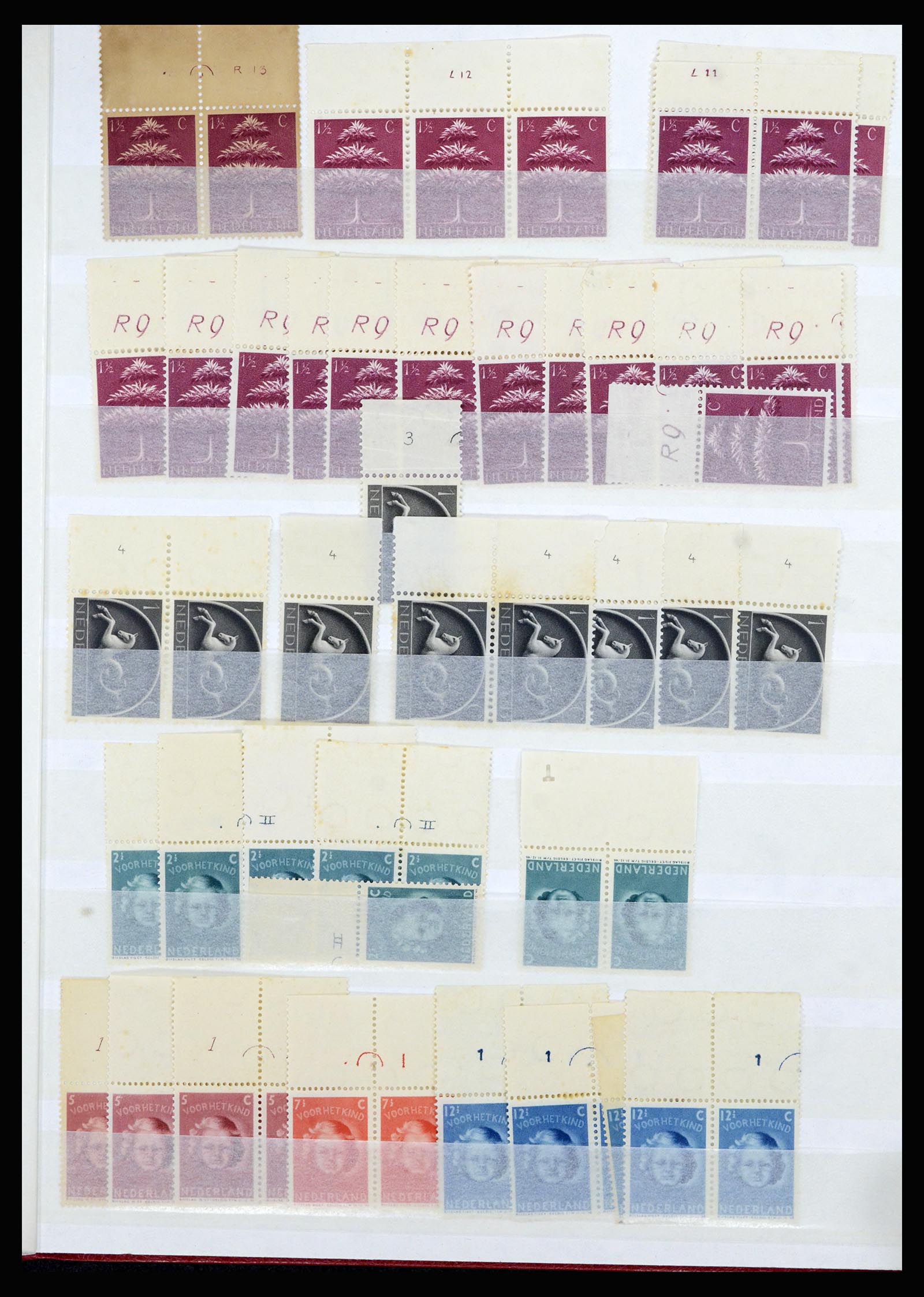 36838 082 - Stamp collection 36838 Netherlands sheet margin specialties 1906-1948.