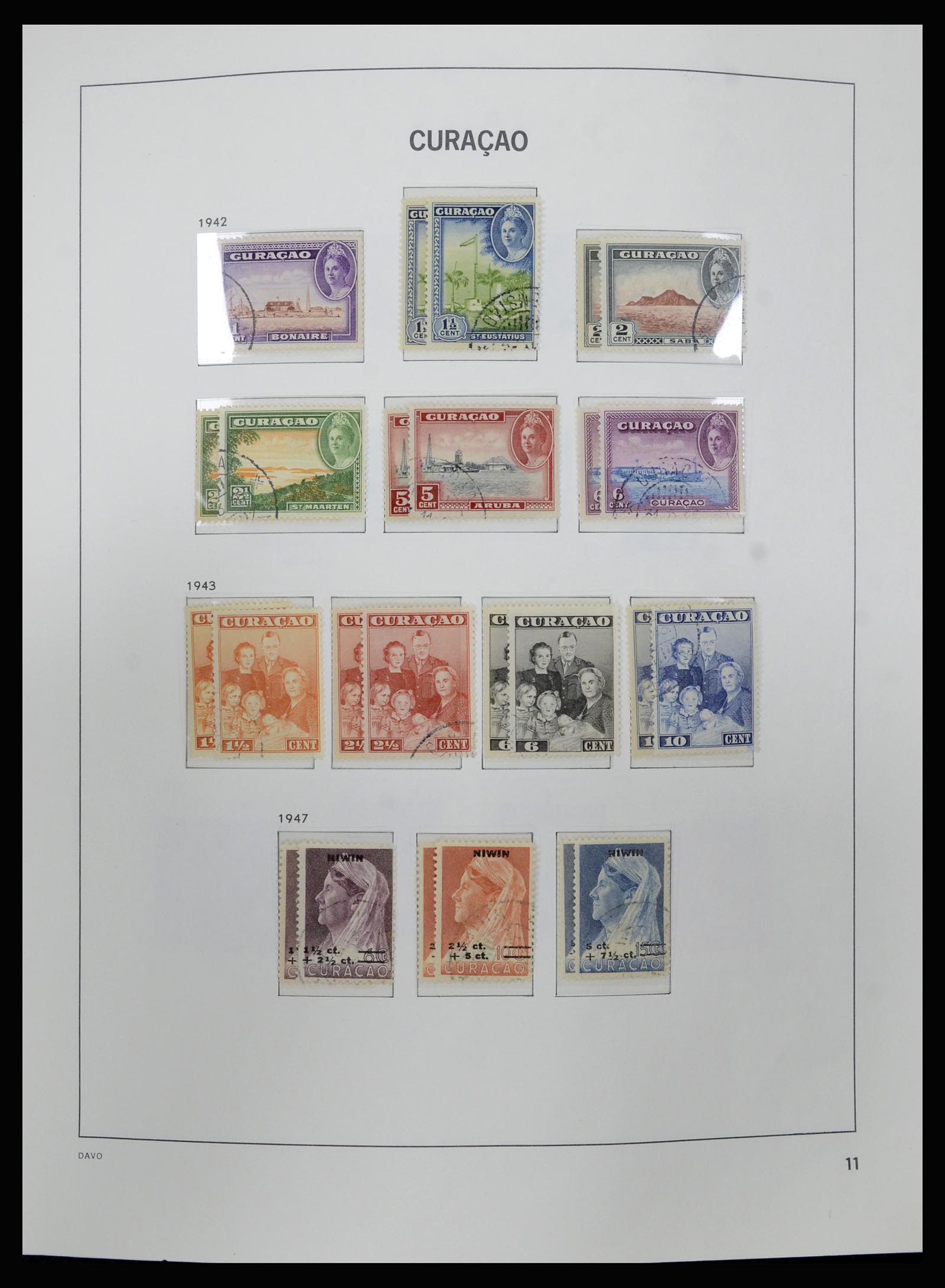 36840 011 - Postzegelverzameling 36840 Curaçao en Nederlandse Antillen 1873-1985.