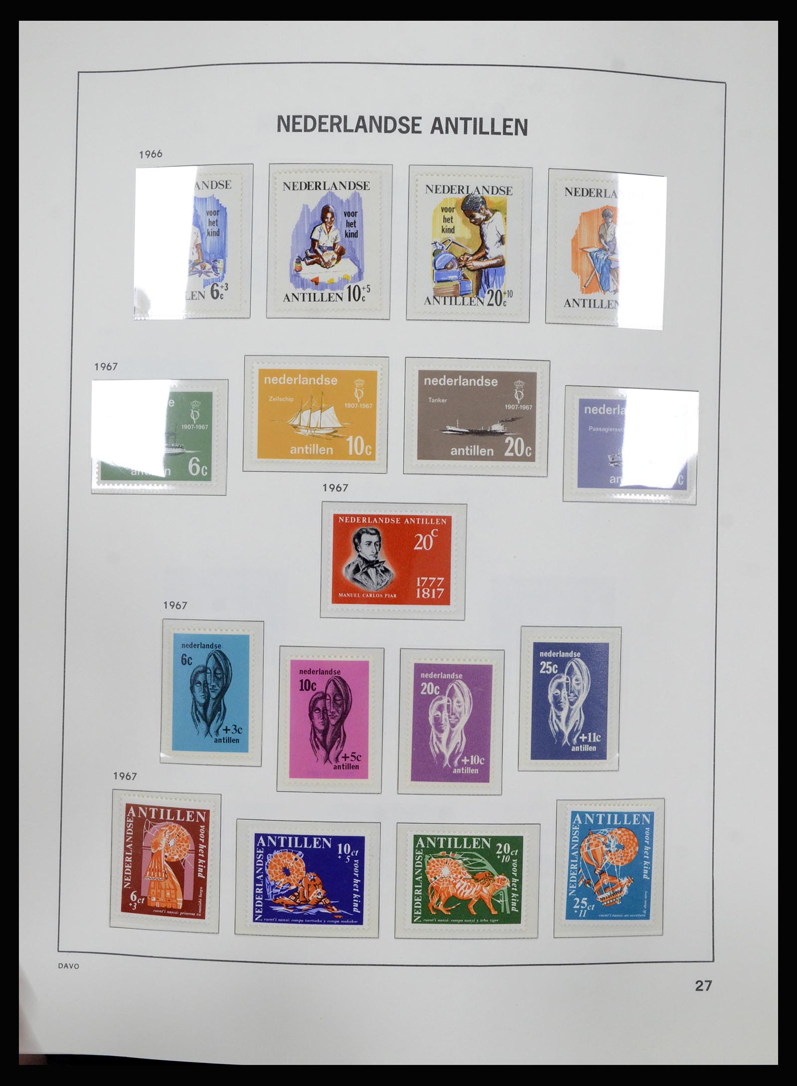 36840 028 - Postzegelverzameling 36840 Curaçao en Nederlandse Antillen 1873-1985.