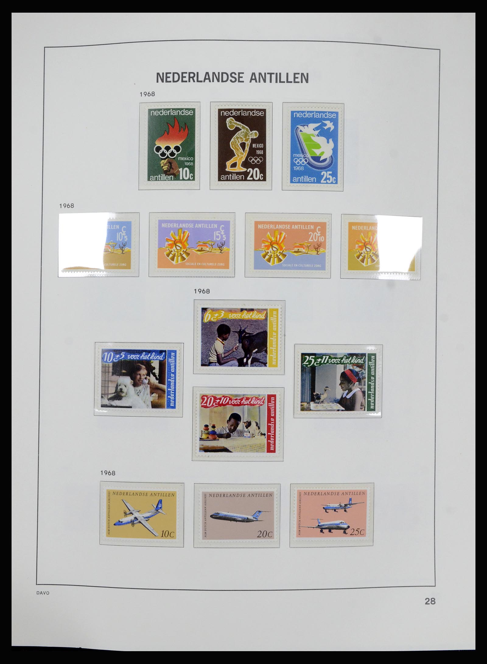 36840 029 - Postzegelverzameling 36840 Curaçao en Nederlandse Antillen 1873-1985.