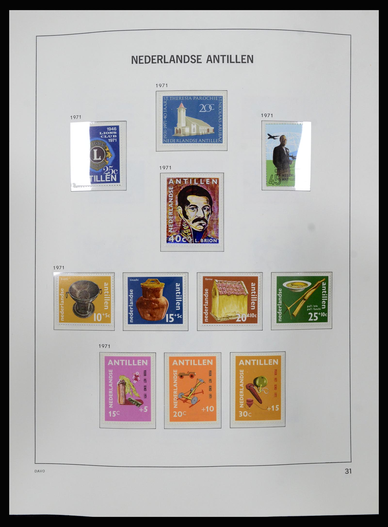 36840 032 - Postzegelverzameling 36840 Curaçao en Nederlandse Antillen 1873-1985.